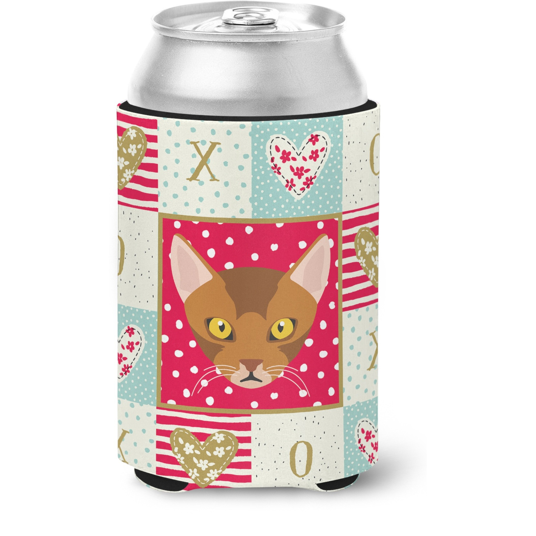 &quotCaroline's Treasures CK5077CC Abyssinian Cat Love Can or Bottle Hugger cold-beverage-koozies, Multicolor"