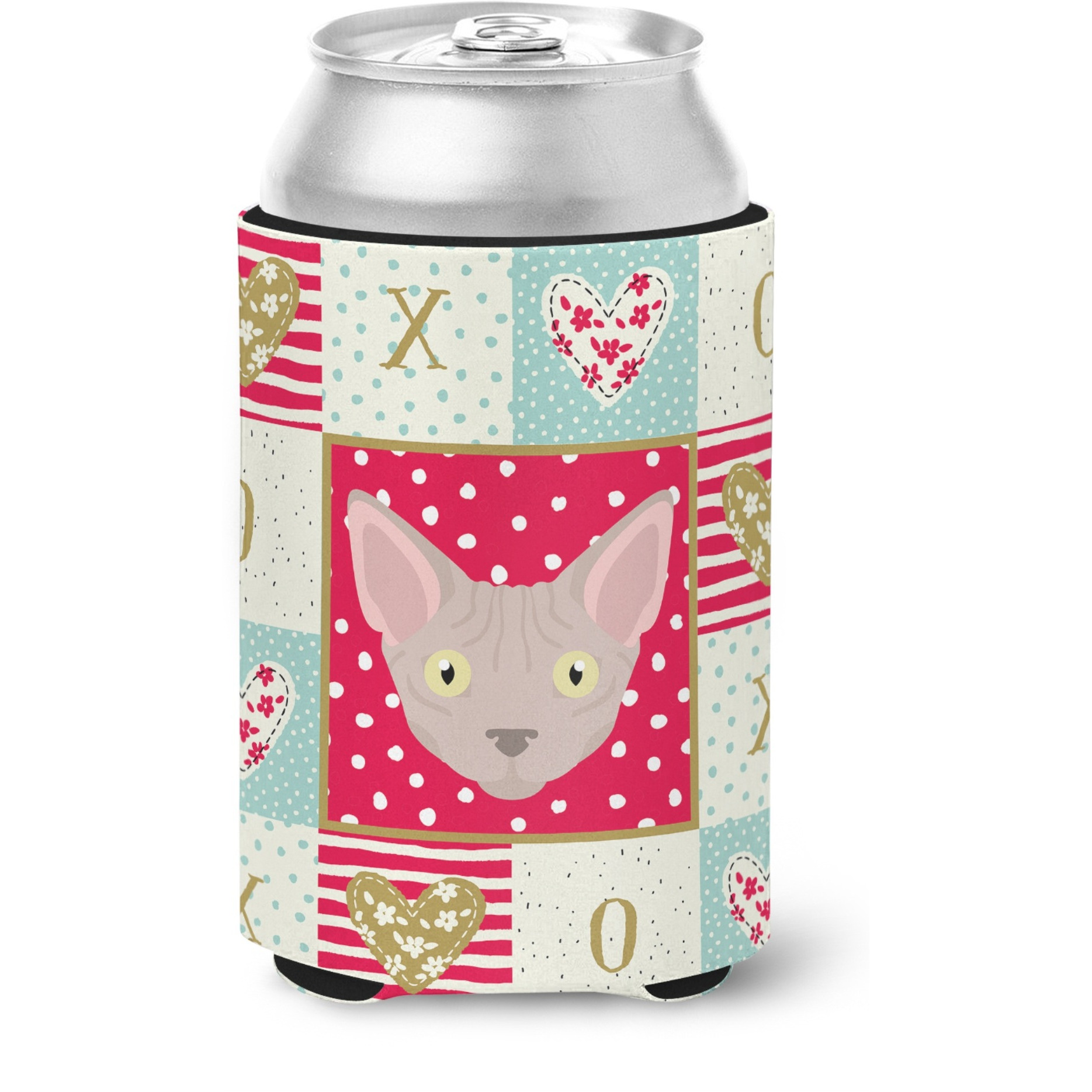 &quotCaroline's Treasures CK5133CC Minskin Cat Love Can or Bottle Hugger cold-beverage-koozies, Multicolor"