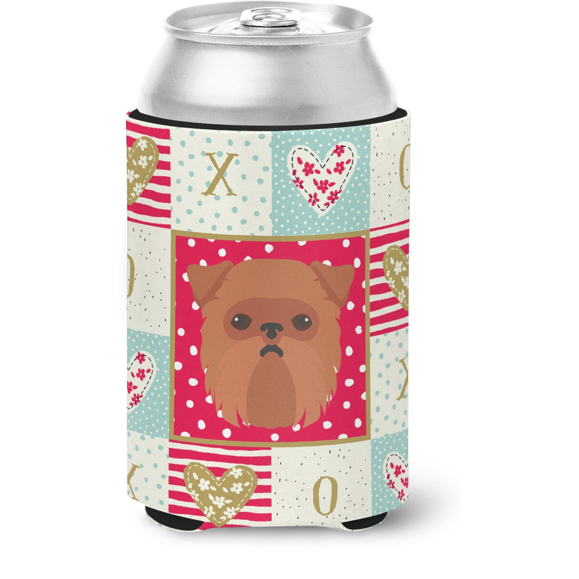 &quotCaroline's Treasures CK5188CC Brussels Griffon Love Can or Bottle Hugger cold-beverage-koozies, Multicolor"