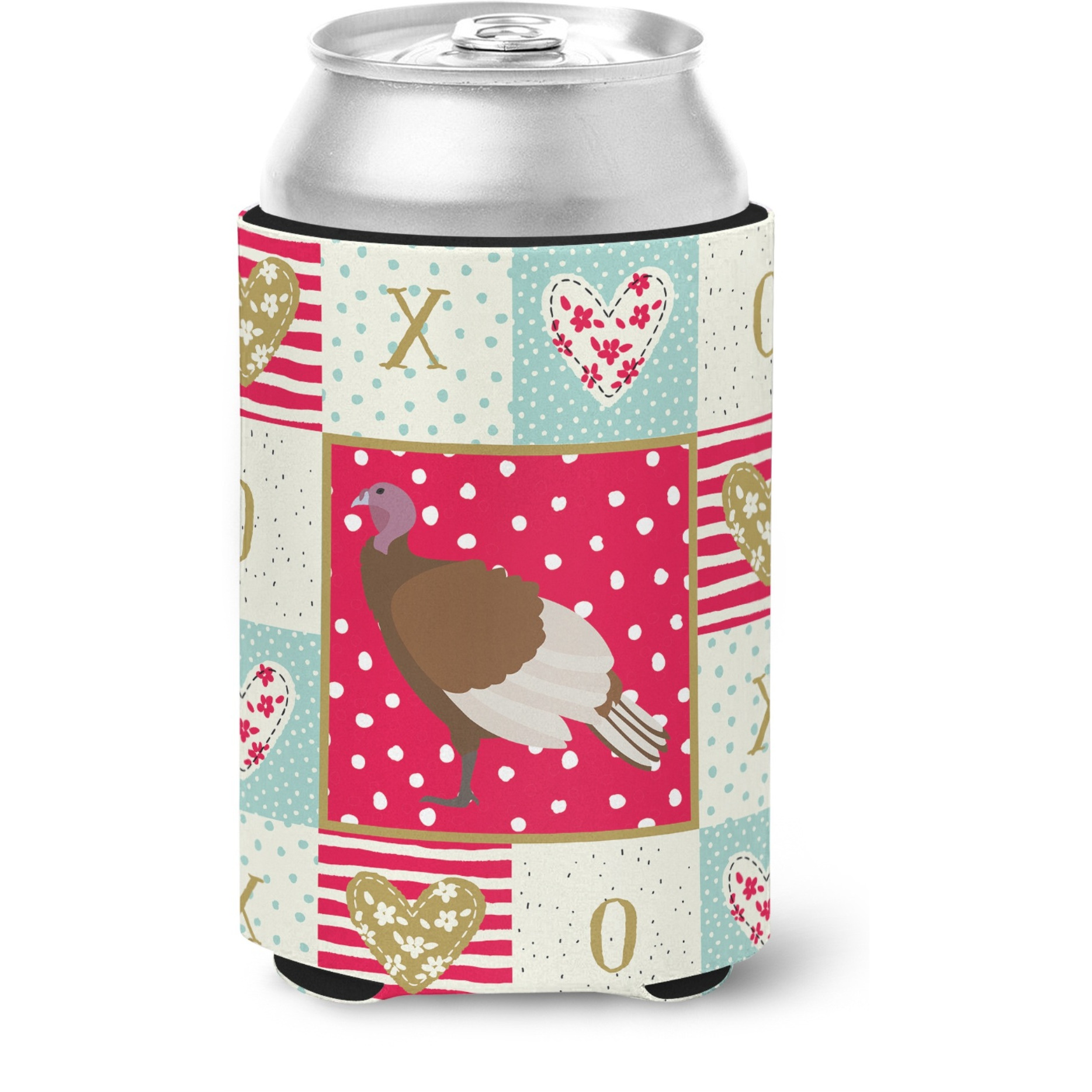 &quotCaroline's Treasures CK5409CC Bourbon Red Turkey Hen Love Can or Bottle Hugger cold-beverage-koozies, Multicolor"
