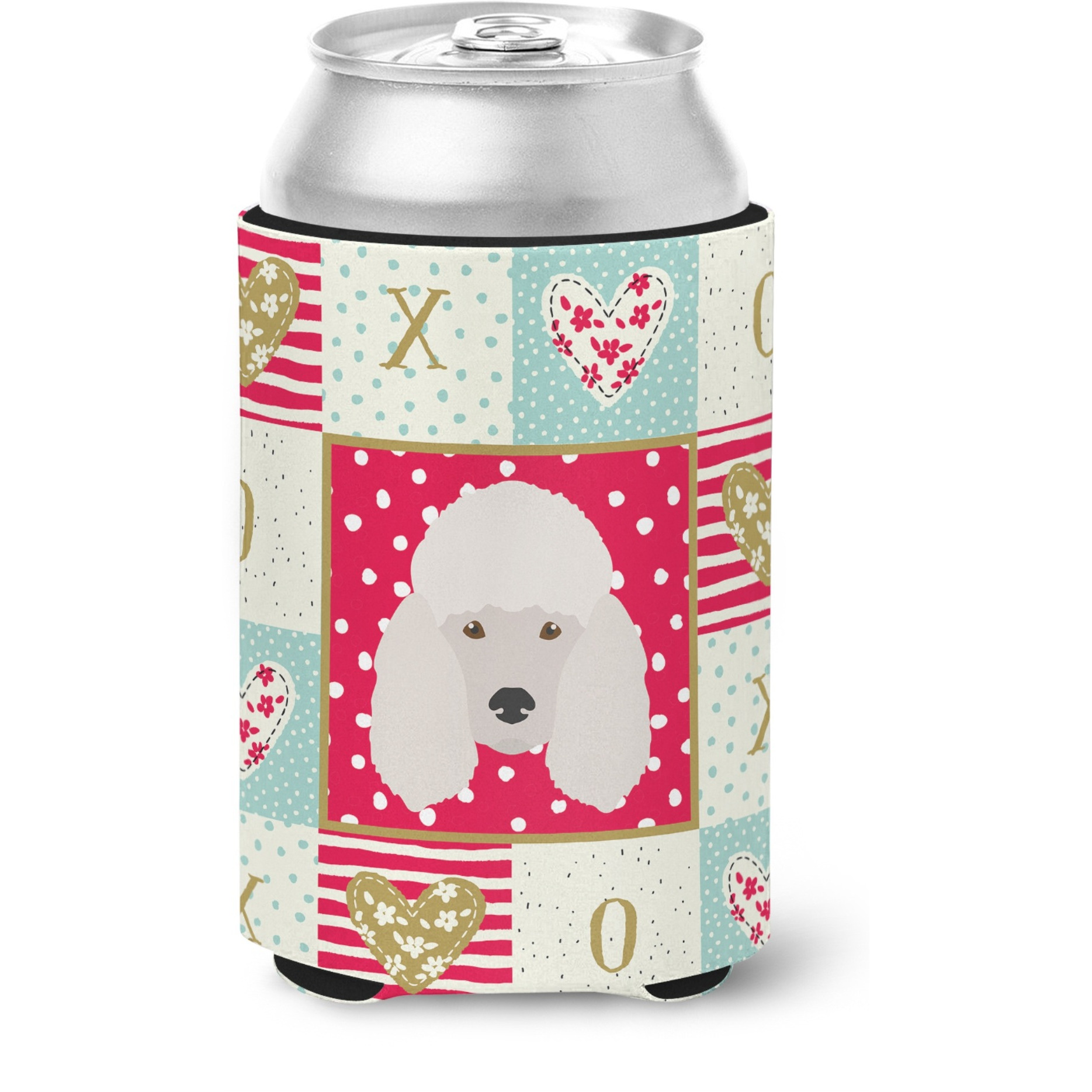 &quotCaroline's Treasures CK5229CC Poodle Love Can or Bottle Hugger cold-beverage-koozies, Multicolor"
