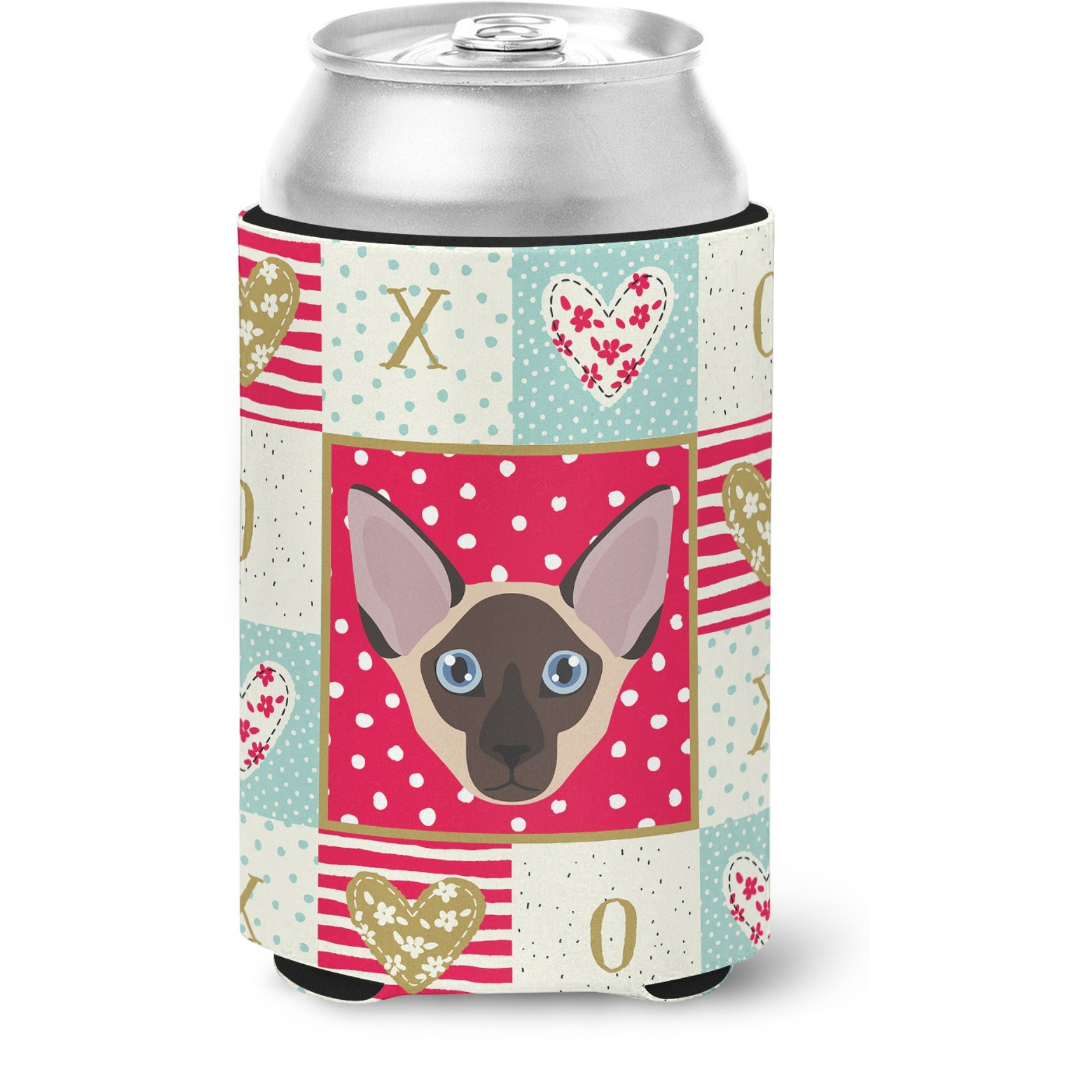 &quotCaroline's Treasures CK5106CC Colorpoint Shorthair Cat Love Can or Bottle Hugger cold-beverage-koozies, Multicolor"