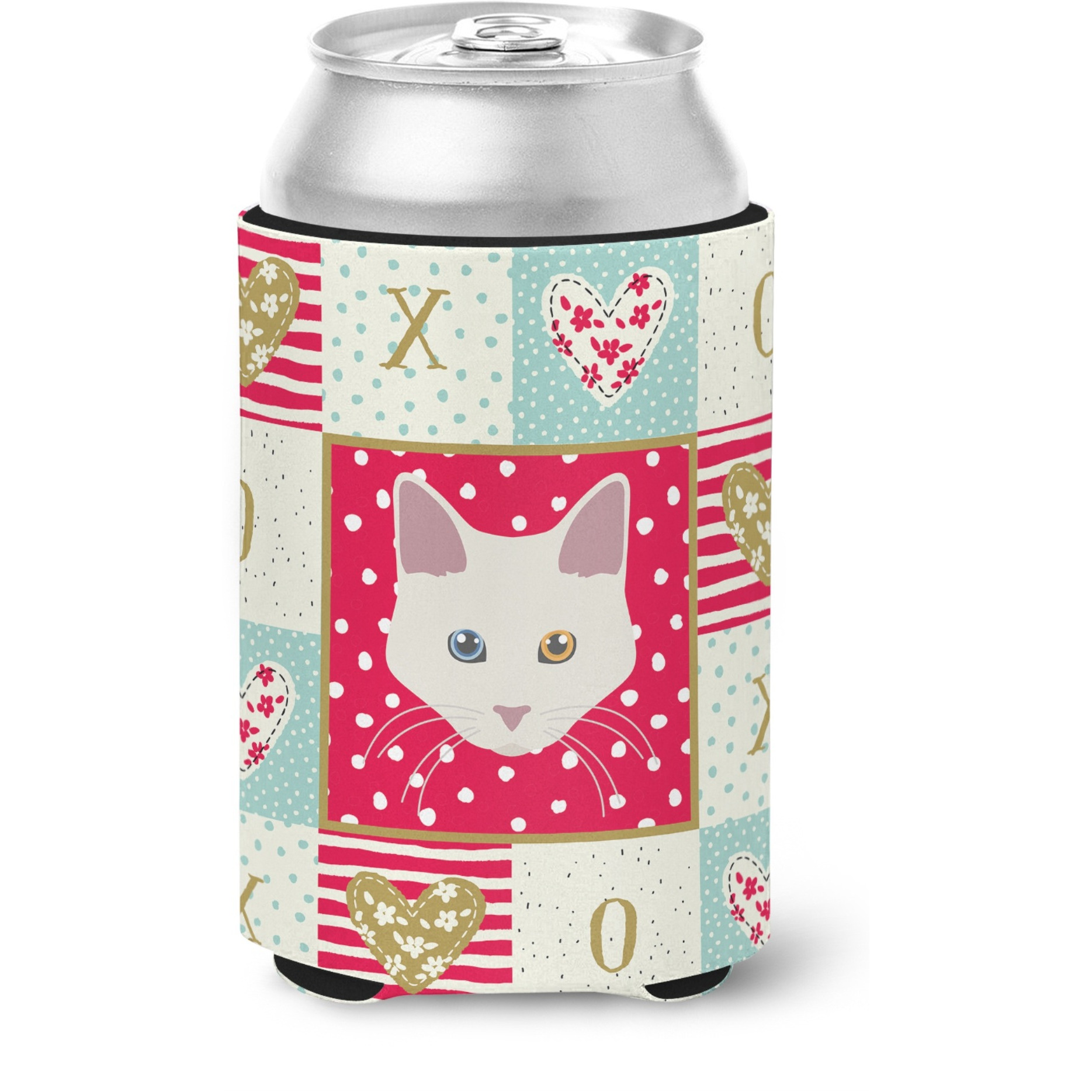 &quotCaroline's Treasures CK5084CC Aphrodite Giant Cat Love Can or Bottle Hugger cold-beverage-koozies, Multicolor"