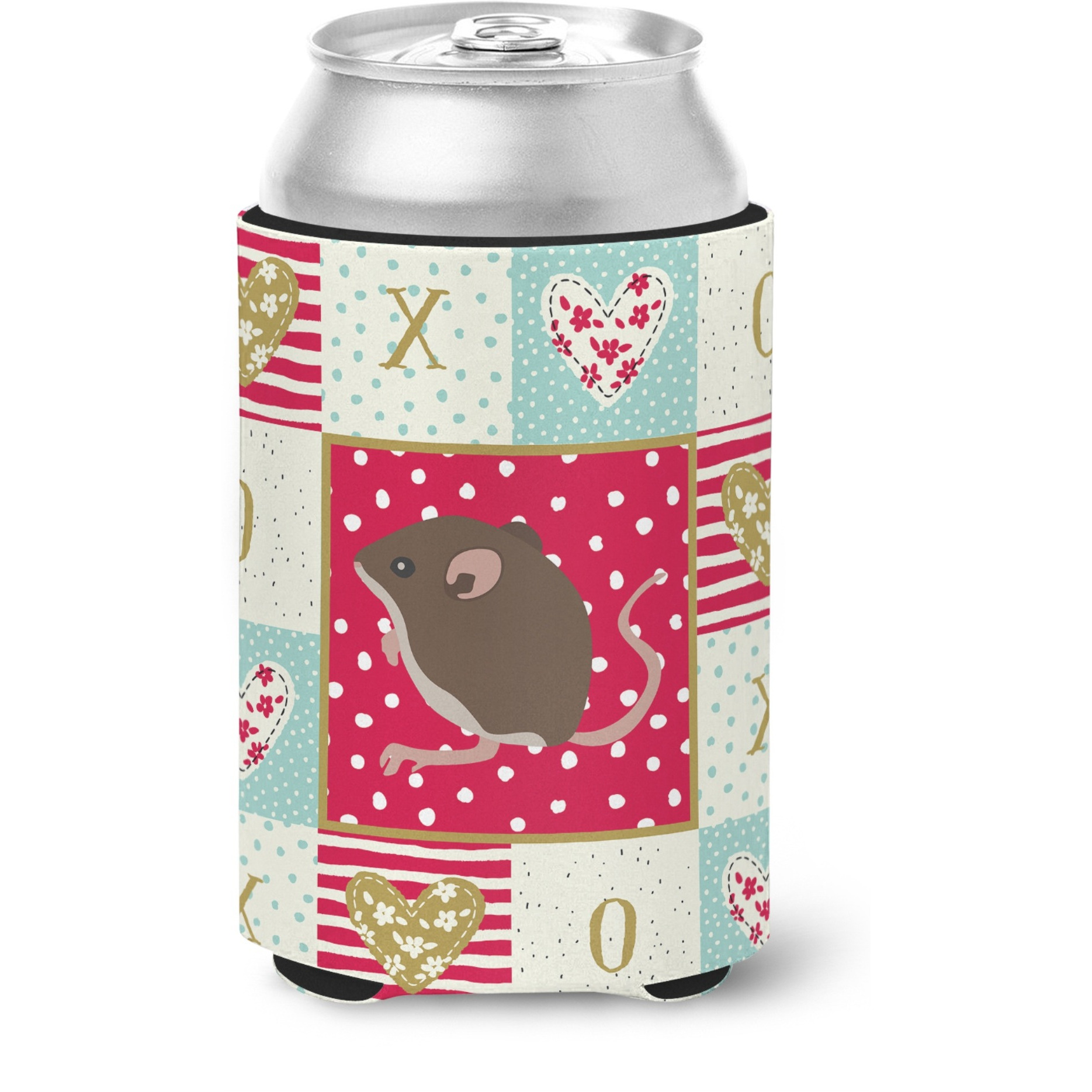 &quotCaroline's Treasures CK5448CC Baby Mouse Love Can or Bottle Hugger cold-beverage-koozies, Multicolor"