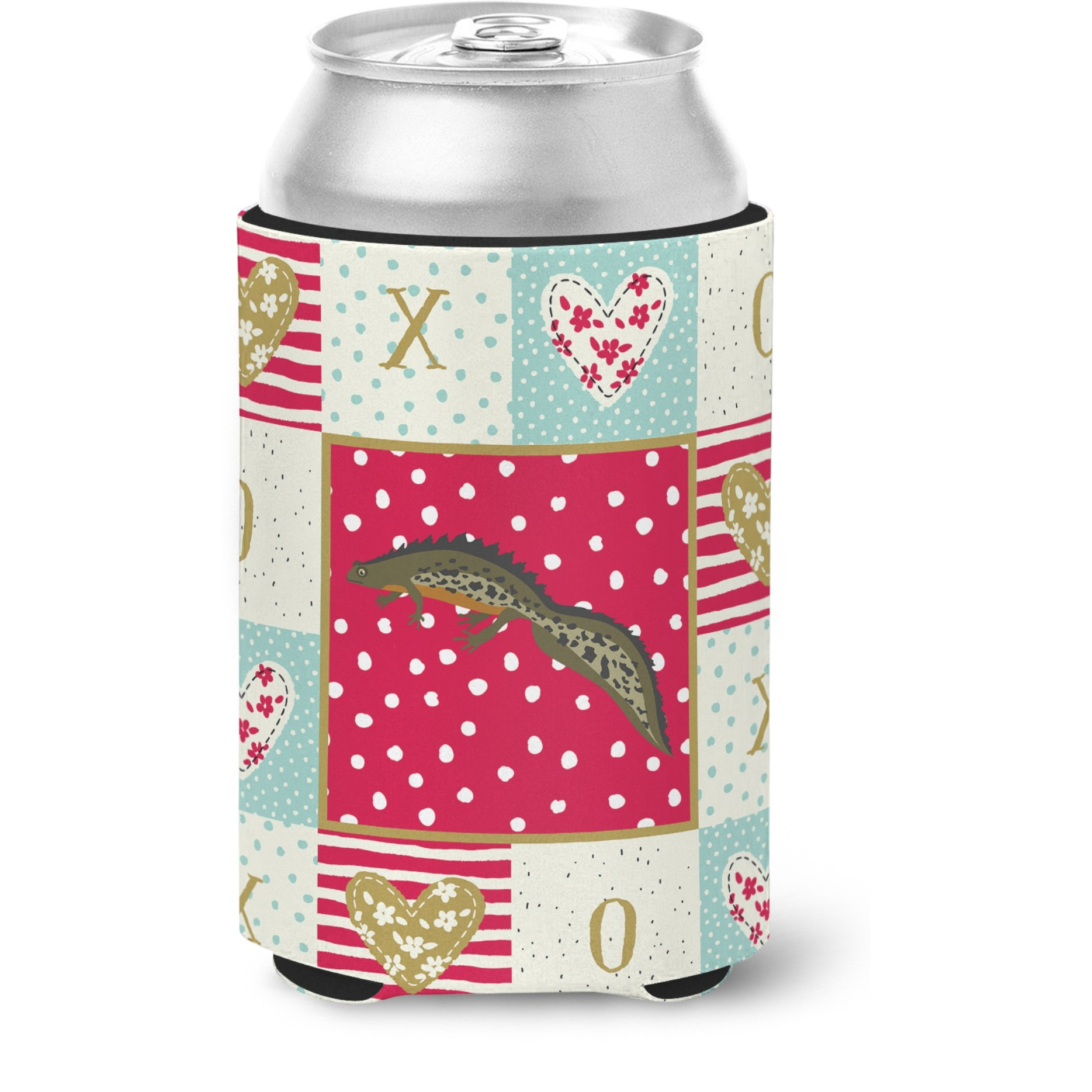 &quotCaroline's Treasures CK5537CC Newt Can or Bottle Hugger cold-beverage-koozies, Multicolor"