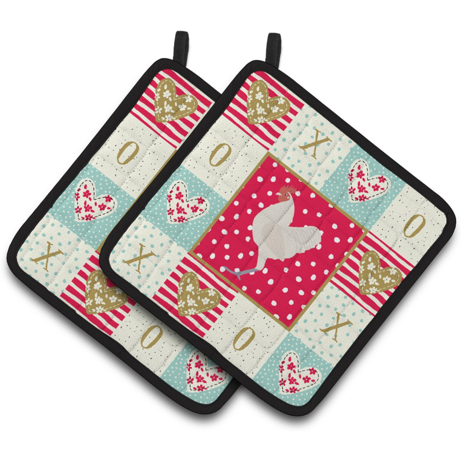 &quotCaroline's Treasures CK5264PTHD German Langshan Chicken Love Pair of Pot Holders potholders, Multicolor"