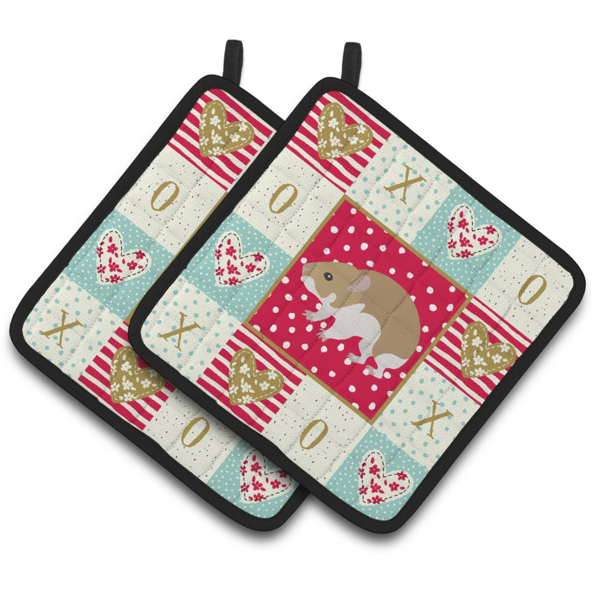 &quotCaroline's Treasures CK5445PTHD Turkish Hamster Love Pair of Pot Holders potholders, Multicolor"