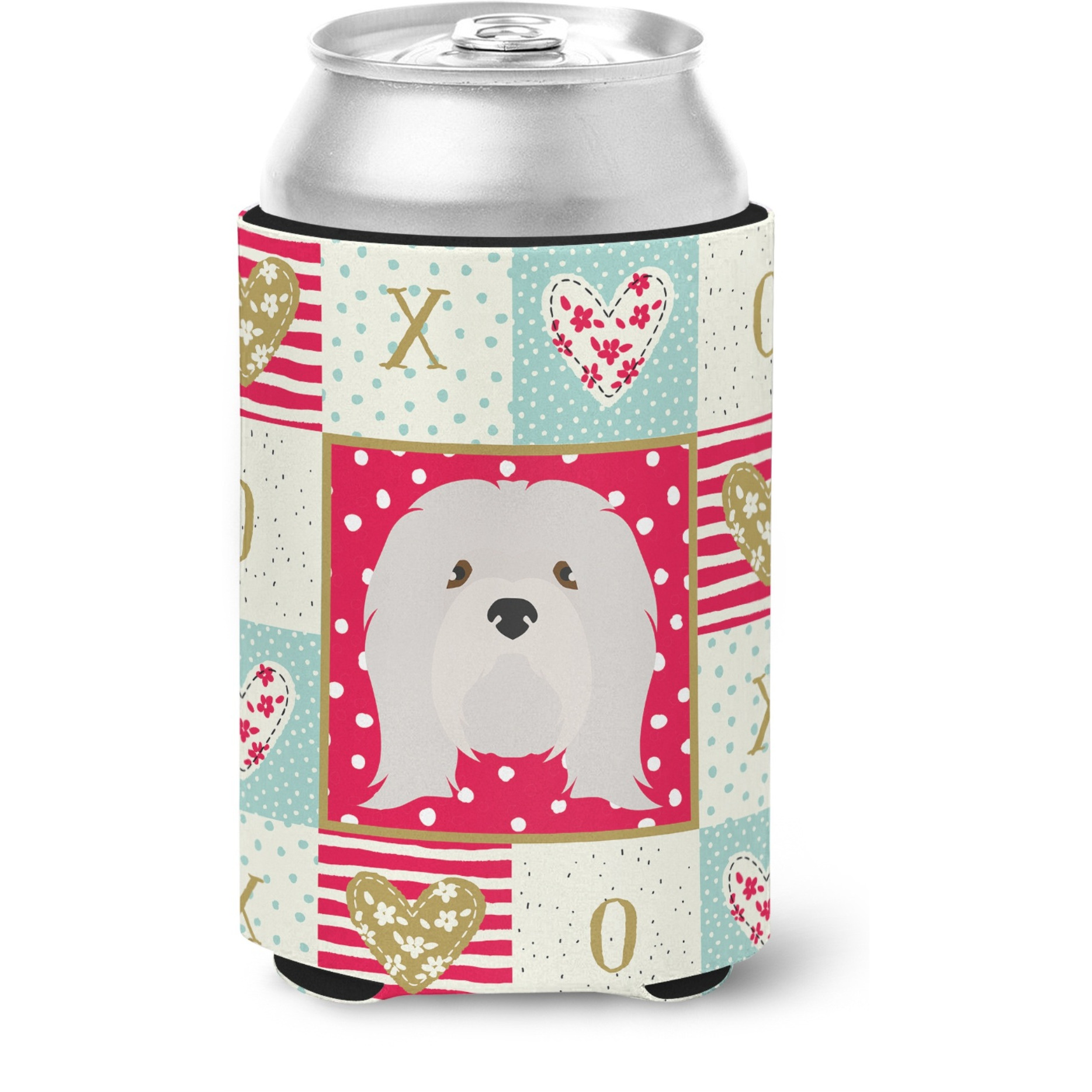&quotCaroline's Treasures CK5215CC Lhasa Apso Love Can or Bottle Hugger cold-beverage-koozies, Multicolor"