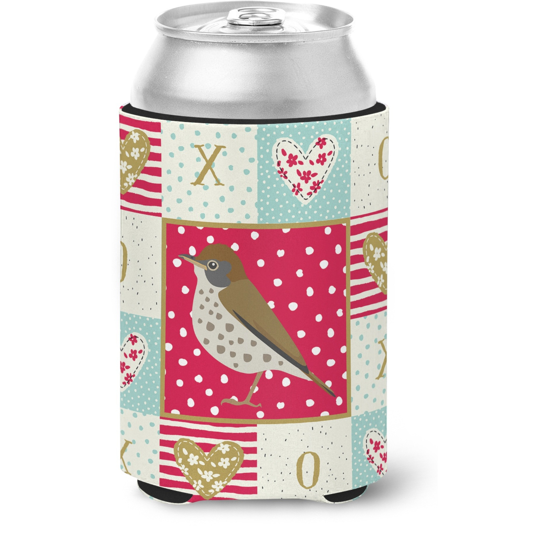 &quotCaroline's Treasures CK5516CC Thrush Love Can or Bottle Hugger cold-beverage-koozies, Multicolor"