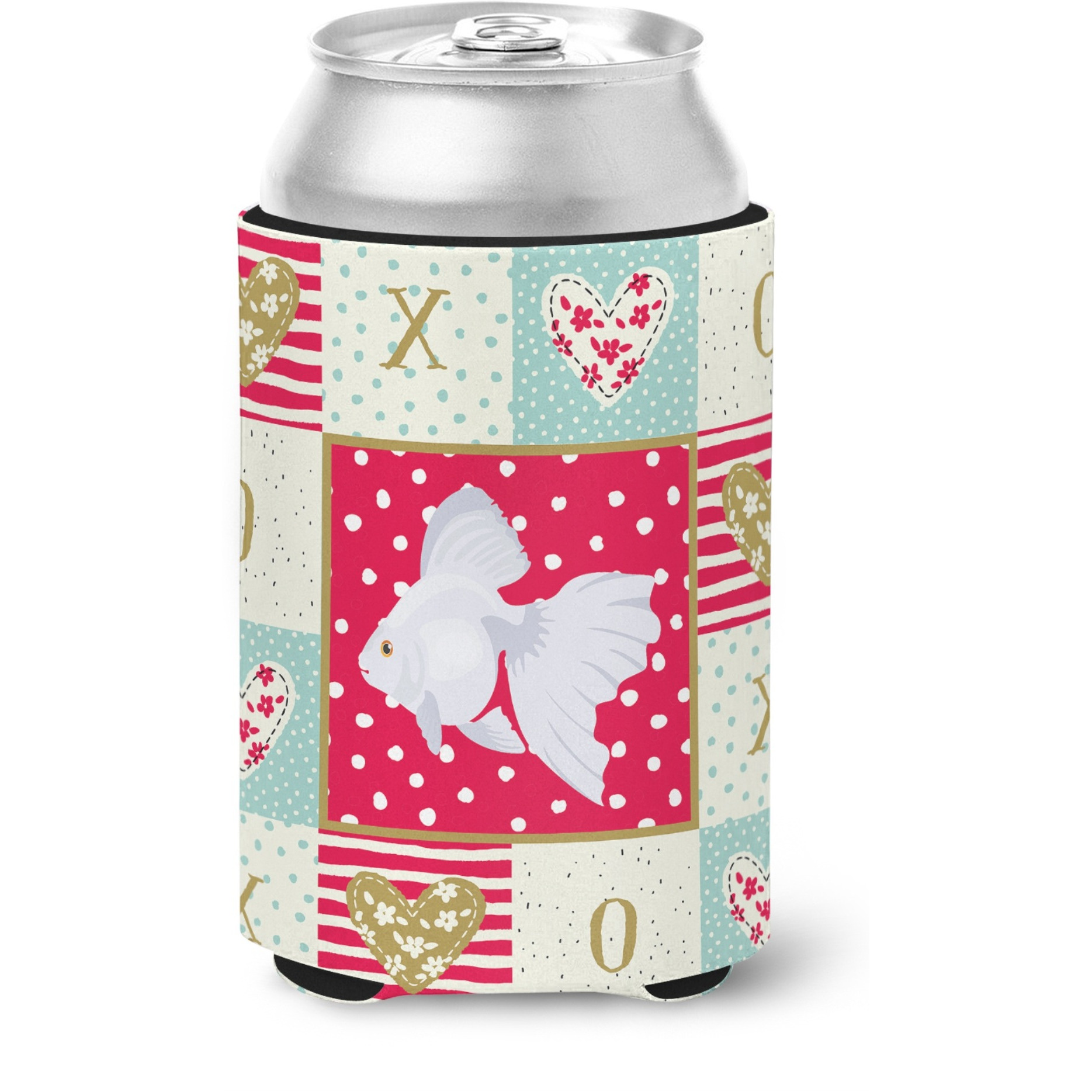 &quotCaroline's Treasures CK5477CC Ryukin Goldfish Love Can or Bottle Hugger cold-beverage-koozies, Multicolor"