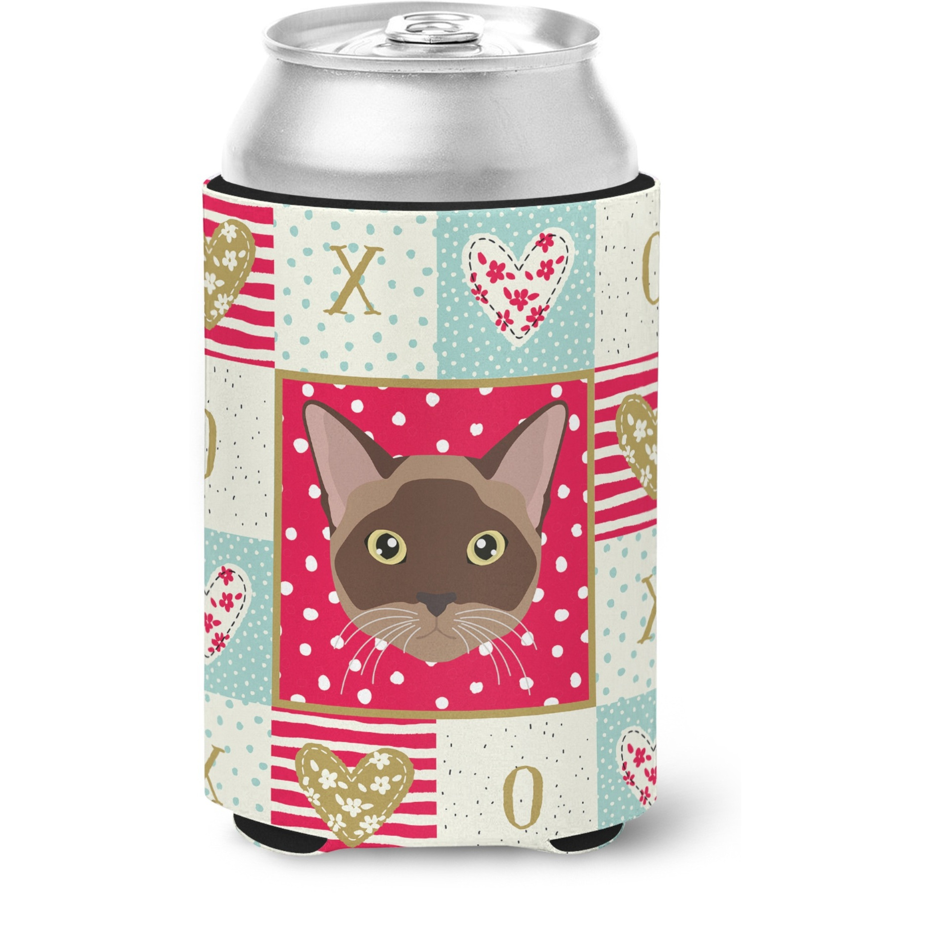 &quotCaroline's Treasures CK5096CC Burmese Cat Love Can or Bottle Hugger cold-beverage-koozies, Multicolor"