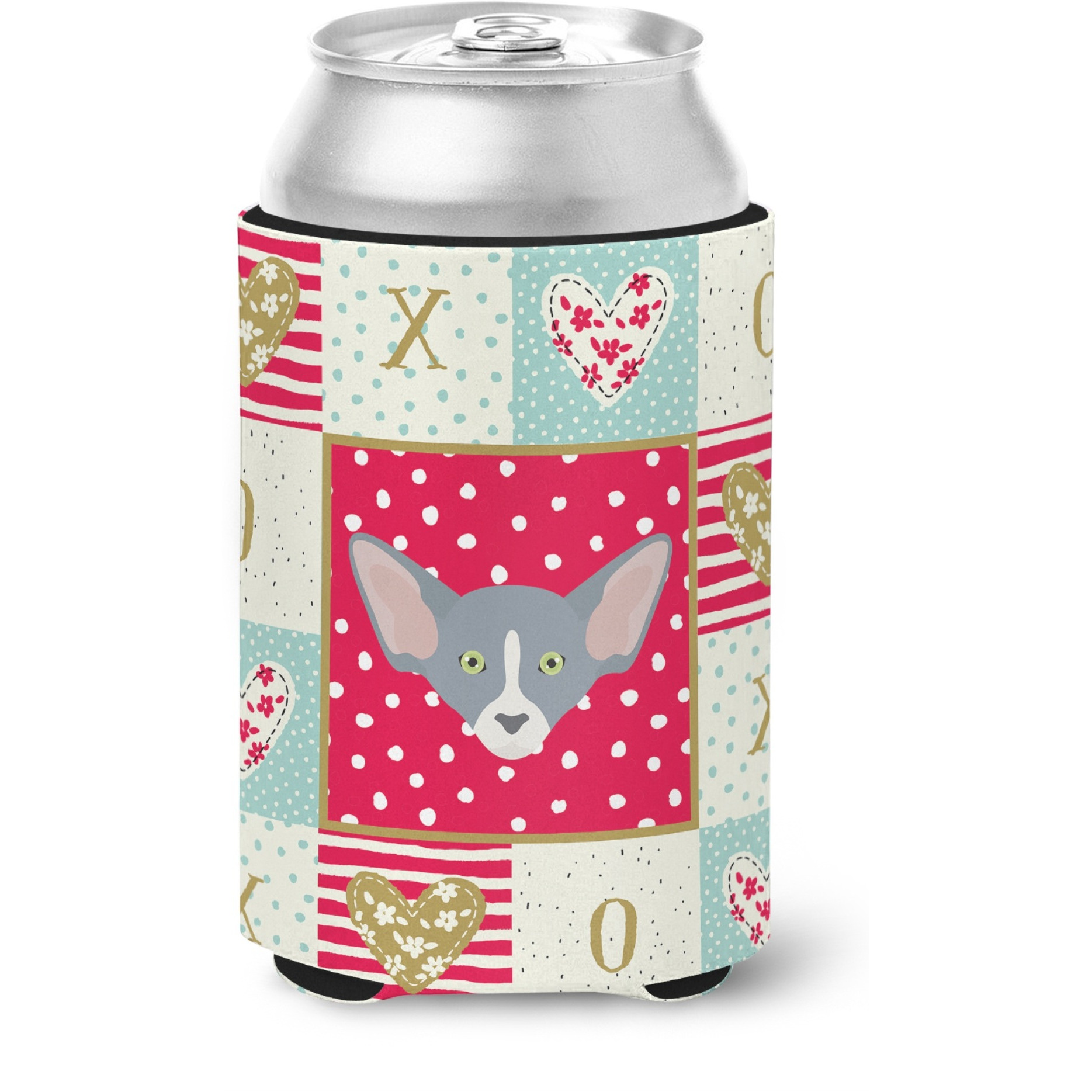 &quotCaroline's Treasures CK5148CC Peterbald Cat Love Can or Bottle Hugger cold-beverage-koozies, Multicolor"