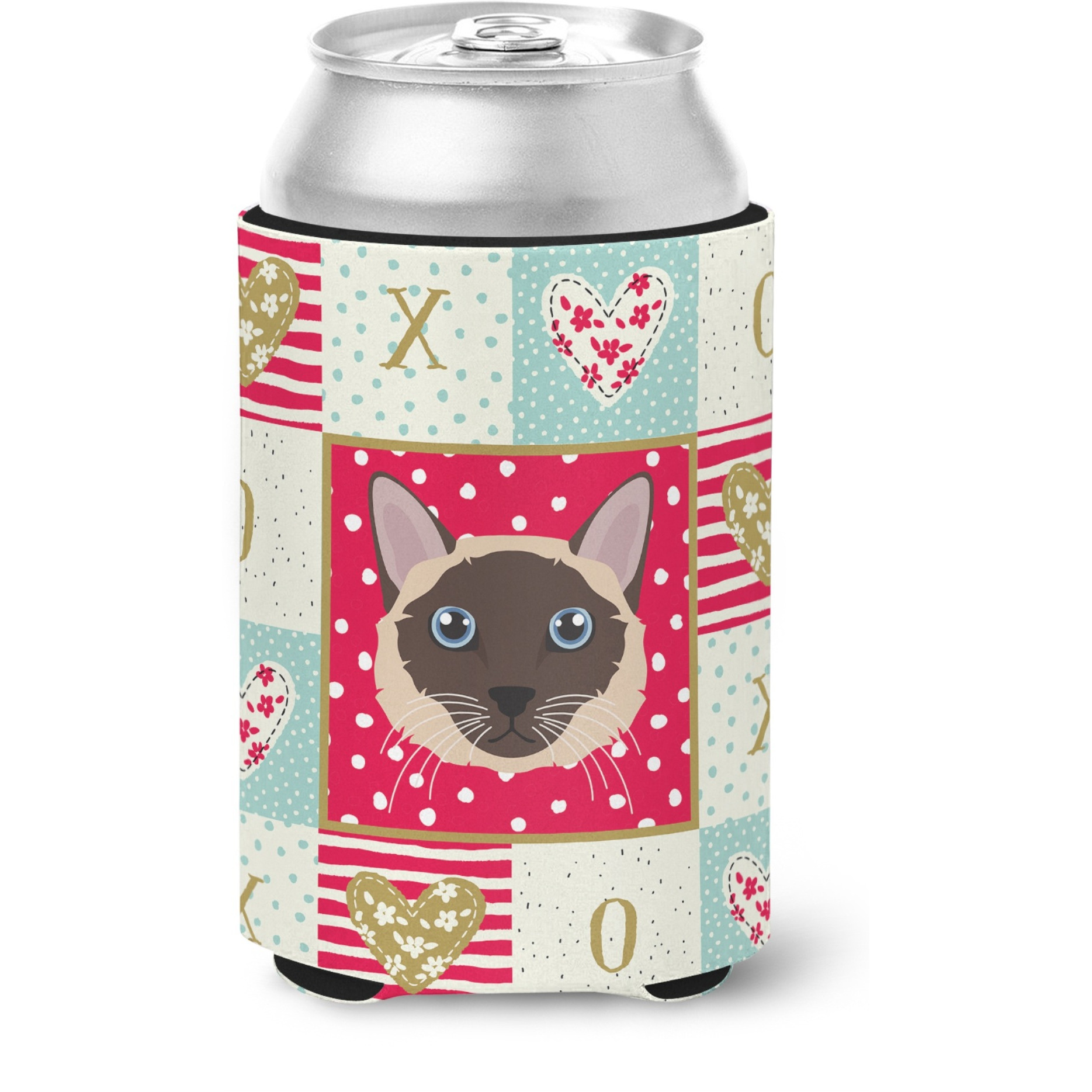 &quotCaroline's Treasures CK5163CC Siamese Traditional Cat Love Can or Bottle Hugger cold-beverage-koozies, Multicolor"