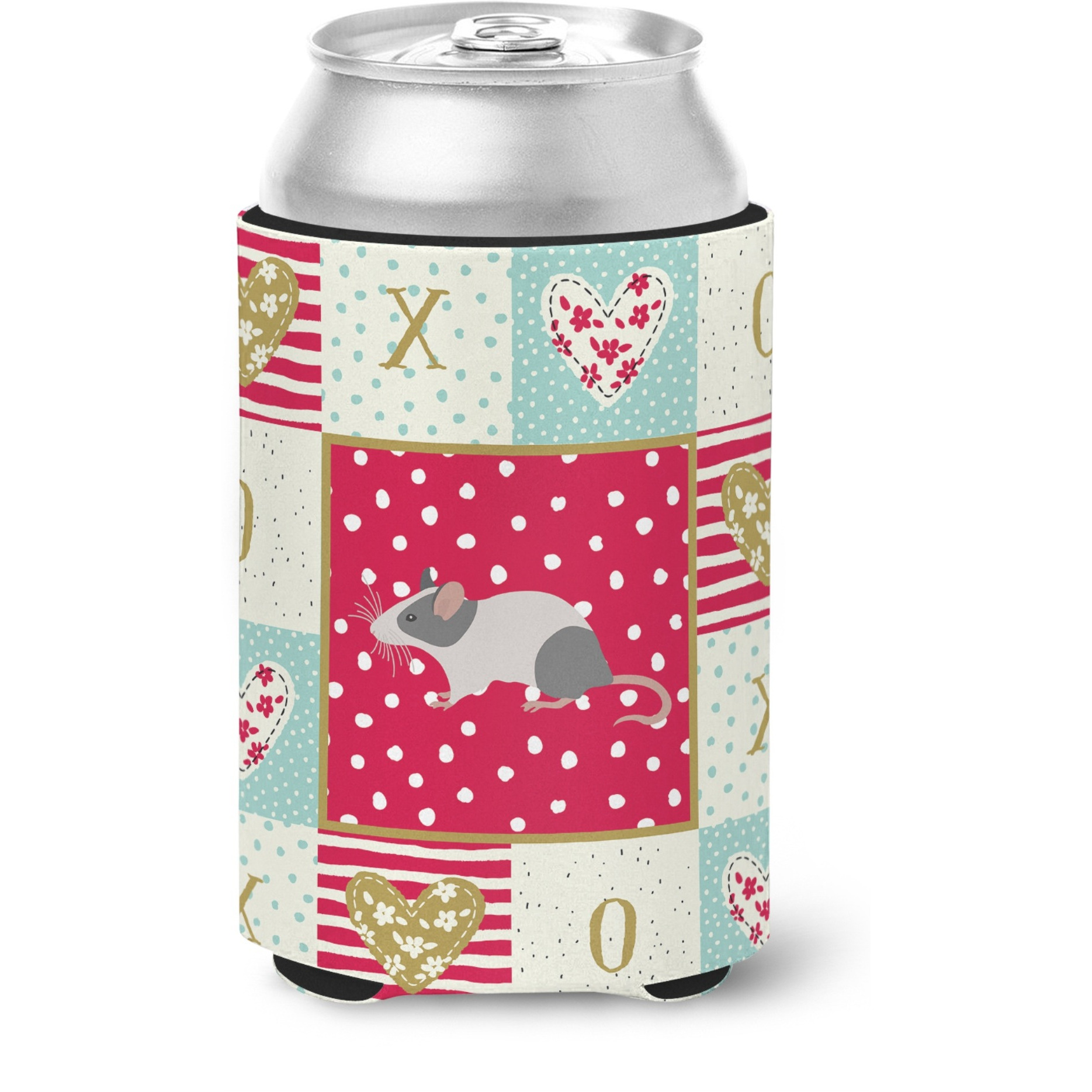 &quotCaroline's Treasures CK5451CC Japanese Mouse Love Can or Bottle Hugger cold-beverage-koozies, Multicolor"