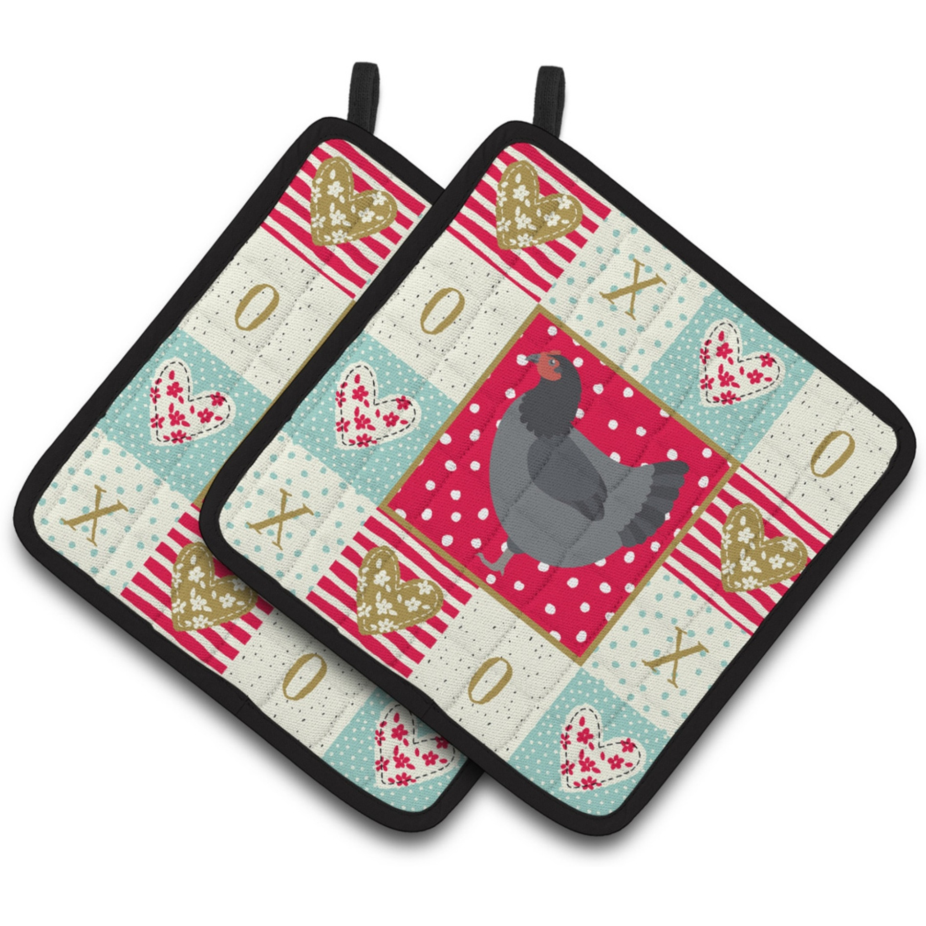 &quotCaroline's Treasures CK5262PTHD Jersey Giant Chicken Love Pair of Pot Holders potholders, Multicolor"