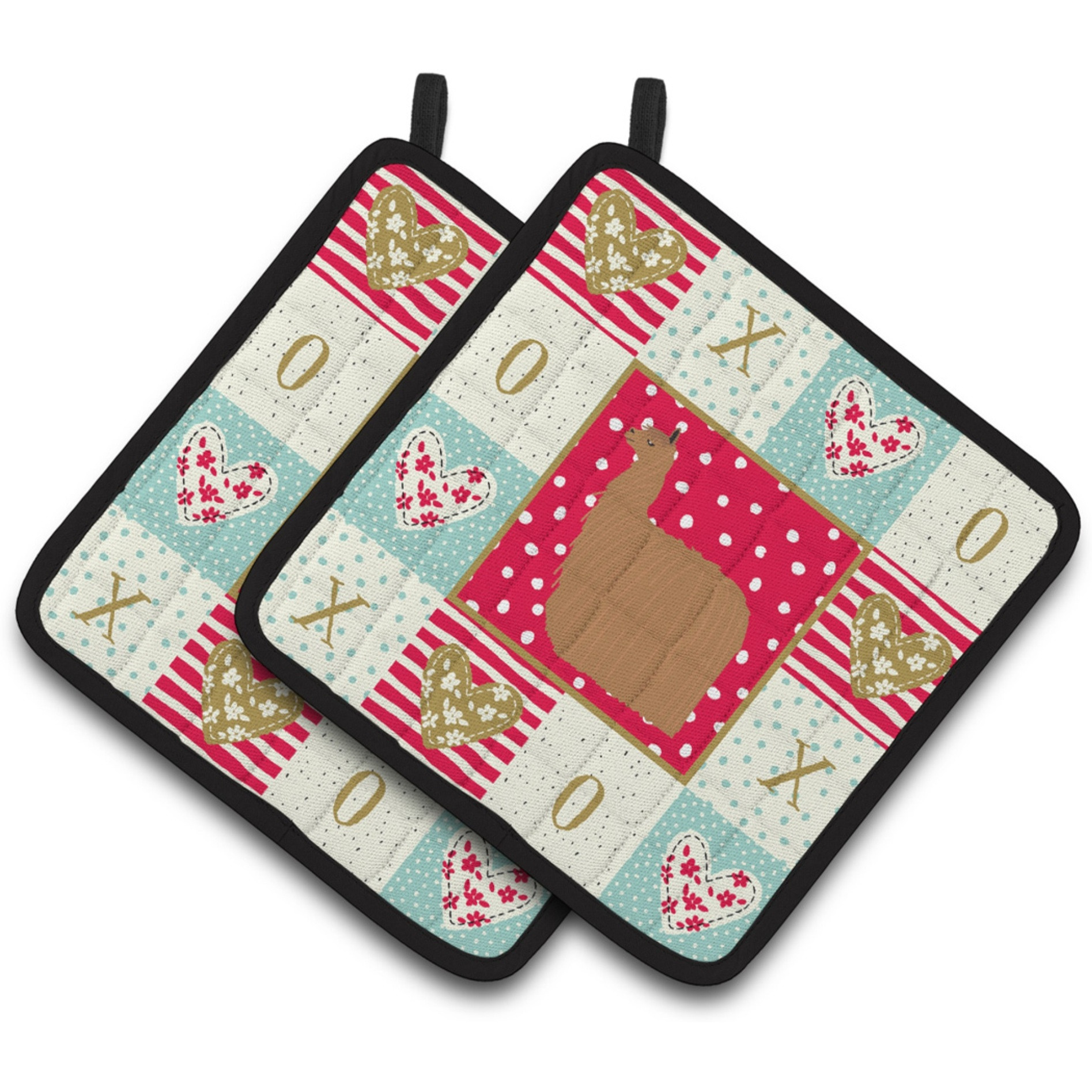 &quotCaroline's Treasures CK5347PTHD Alpaca Suri Love Pair of Pot Holders potholders, Multicolor"