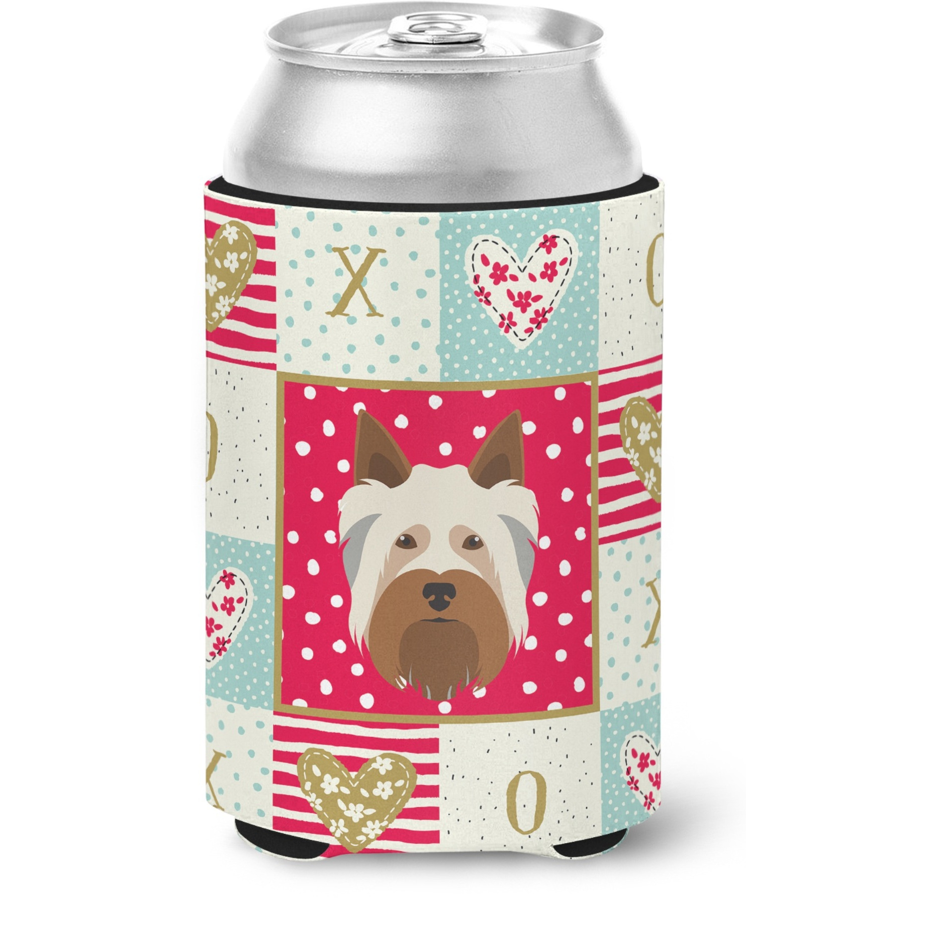 &quotCaroline's Treasures CK5183CC Australian Silky Terrier Love Can or Bottle Hugger cold-beverage-koozies, Multicolor"