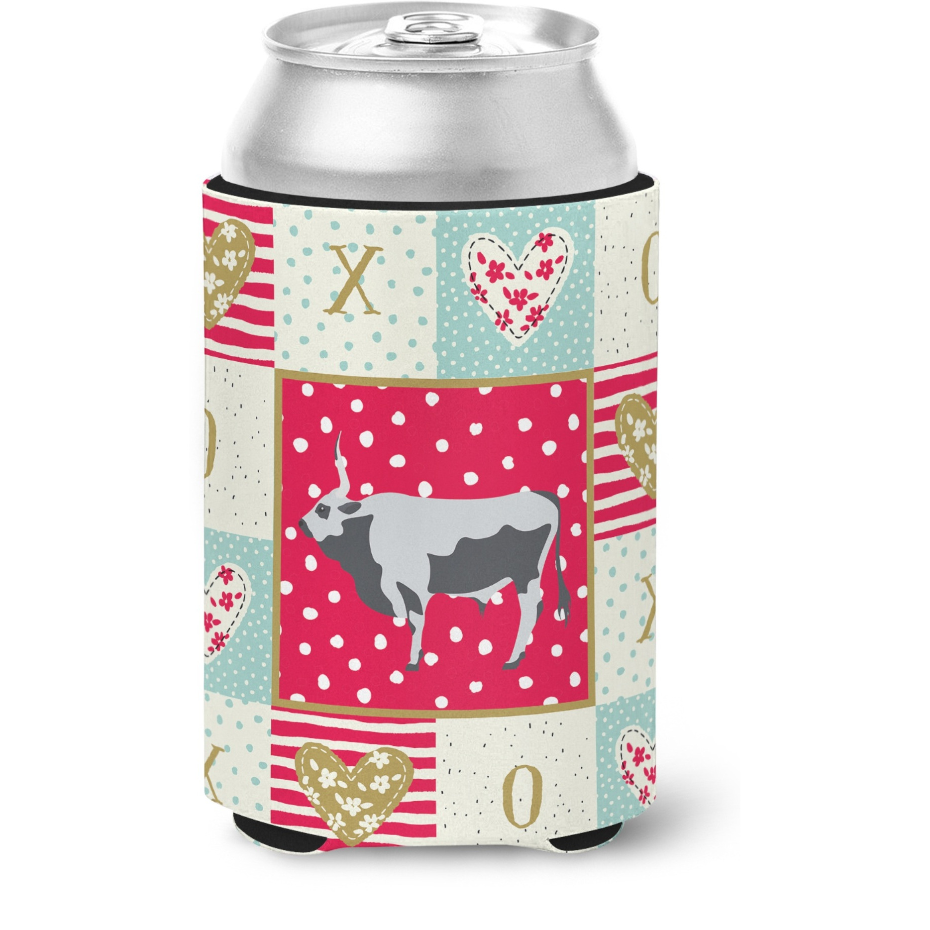 &quotCaroline's Treasures CK5251CC Hungarian Grey Steppe Cow Love Can or Bottle Hugger cold-beverage-koozies, Multicolor"