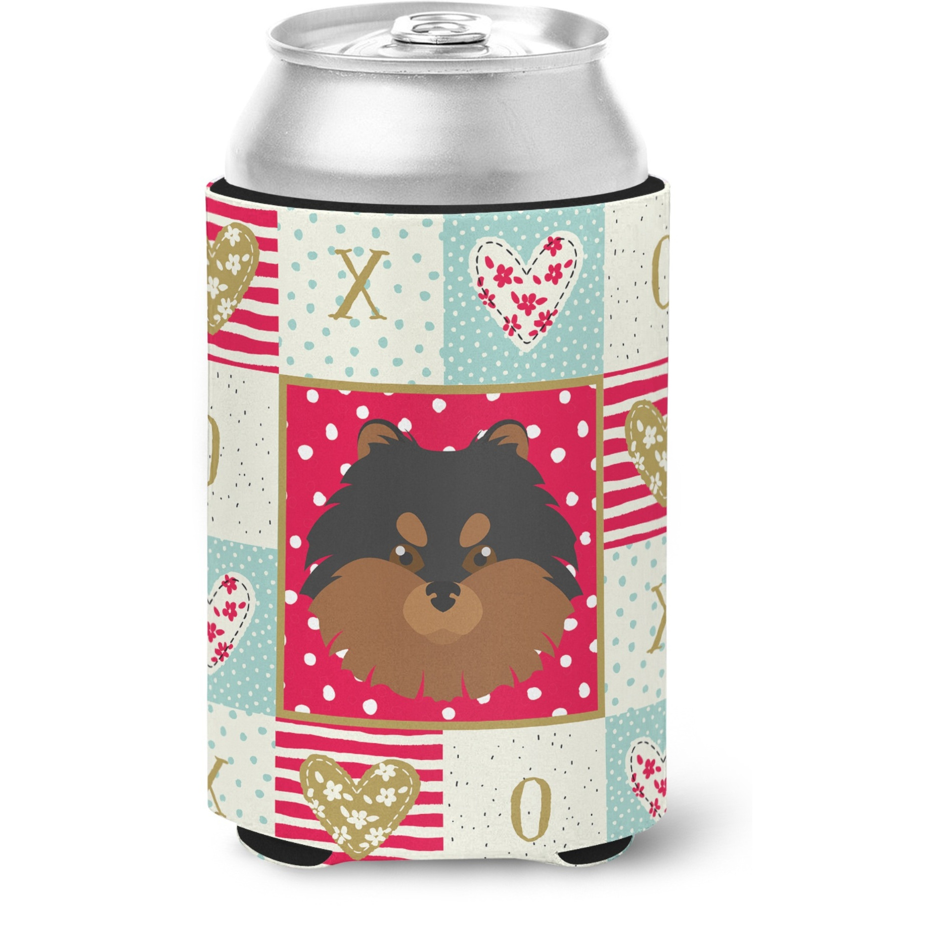 &quotCaroline's Treasures CK5228CC Pomeranian Love Can or Bottle Hugger cold-beverage-koozies, Multicolor"