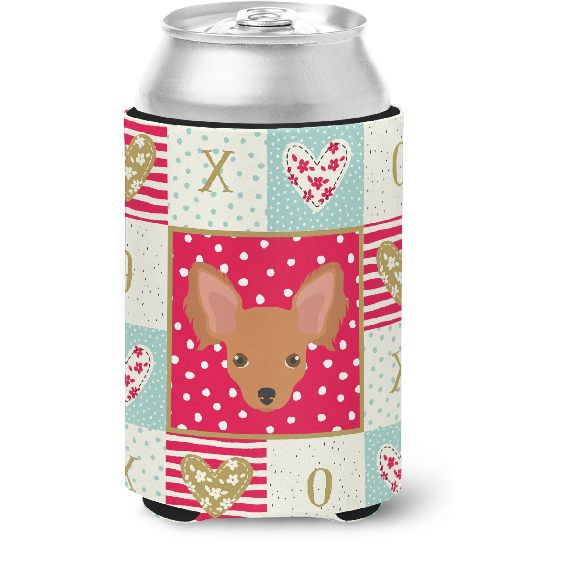 &quotCaroline's Treasures CK5234CC Russian Tor Terrier Love Can or Bottle Hugger cold-beverage-koozies, Multicolor"
