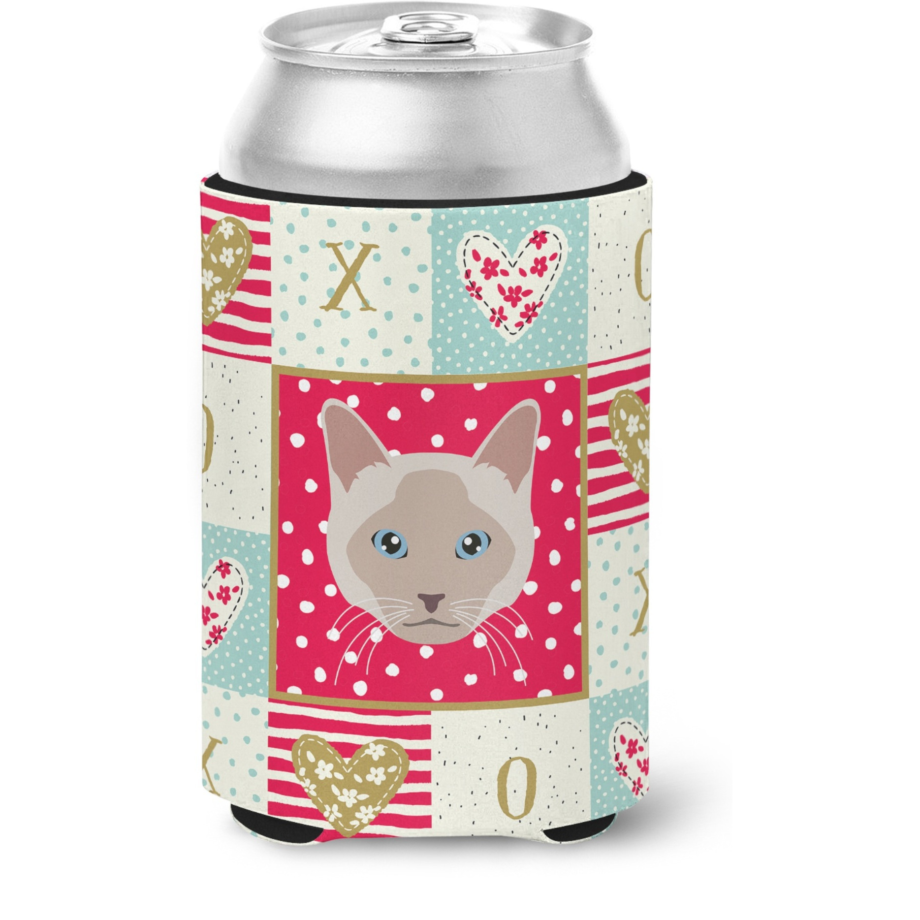 &quotCaroline's Treasures CK5172CC Thai lilac Cat Love Can or Bottle Hugger cold-beverage-koozies, Multicolor"