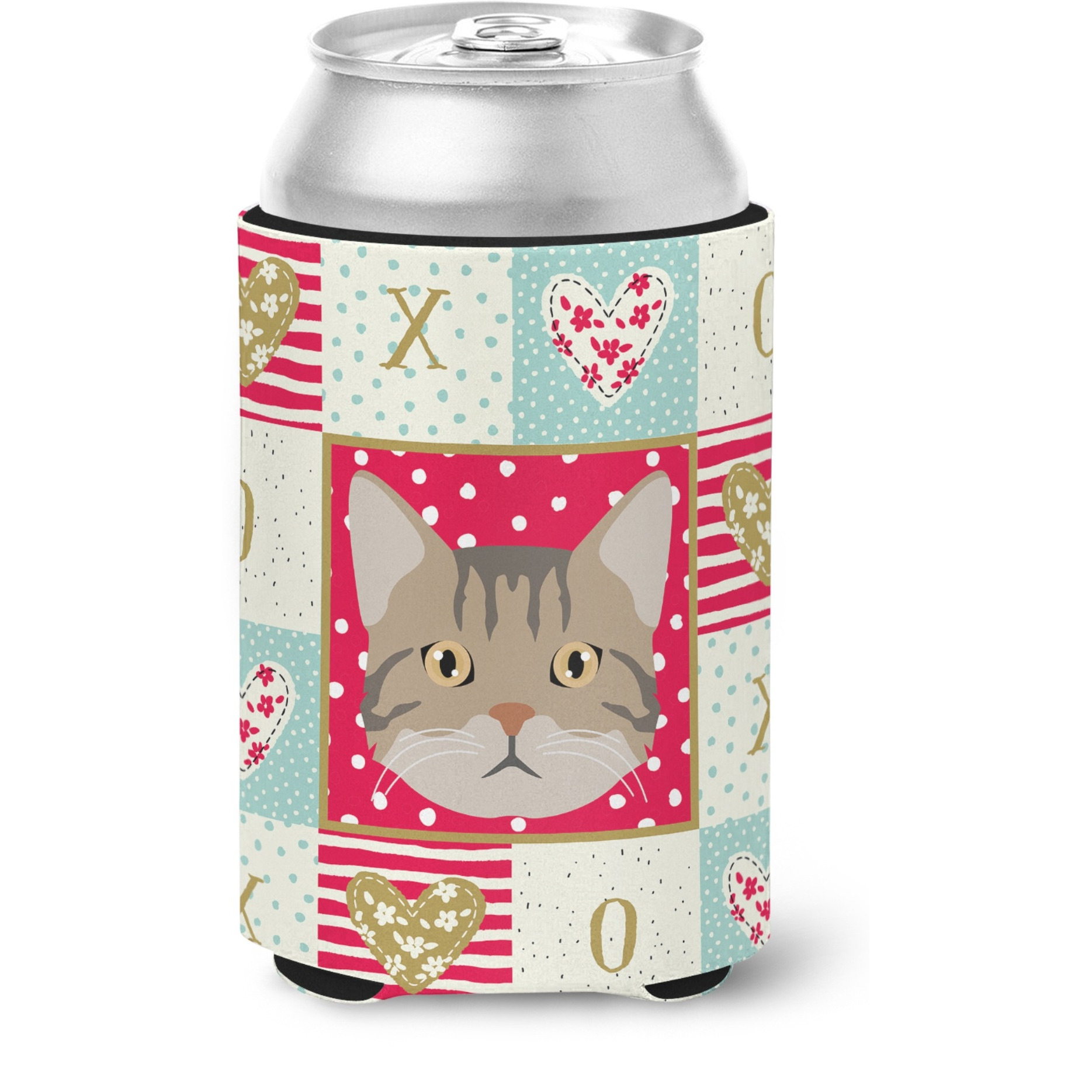 &quotCaroline's Treasures CK5083CC American Wirehair Cat Love Can or Bottle Hugger cold-beverage-koozies, Multicolor"