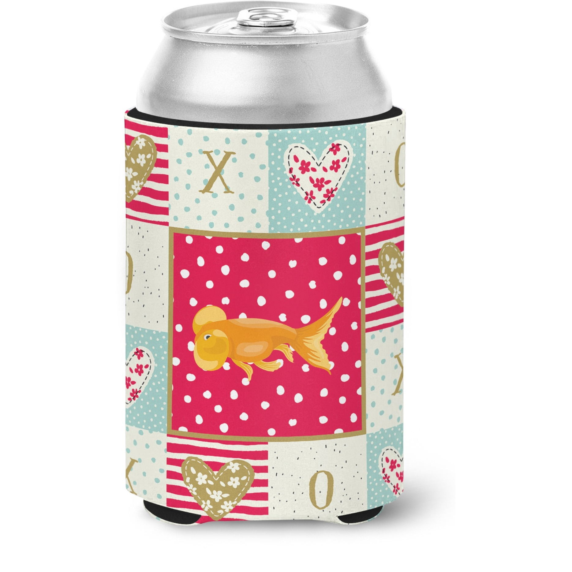 &quotCaroline's Treasures CK5470CC Bubble Eyed Goldfish Love Can or Bottle Hugger cold-beverage-koozies, Multicolor"