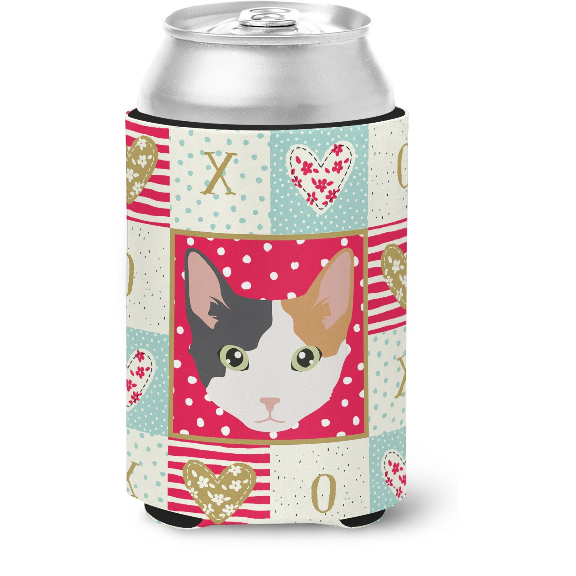 &quotCaroline's Treasures CK5166CC Skookum Cat Love Can or Bottle Hugger cold-beverage-koozies, Multicolor"