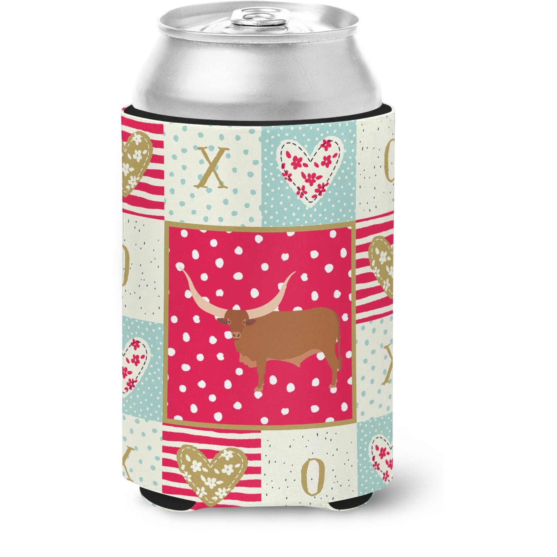 &quotCaroline's Treasures CK5250CC Ankole-Watusu Cow Love Can or Bottle Hugger cold-beverage-koozies, Multicolor"