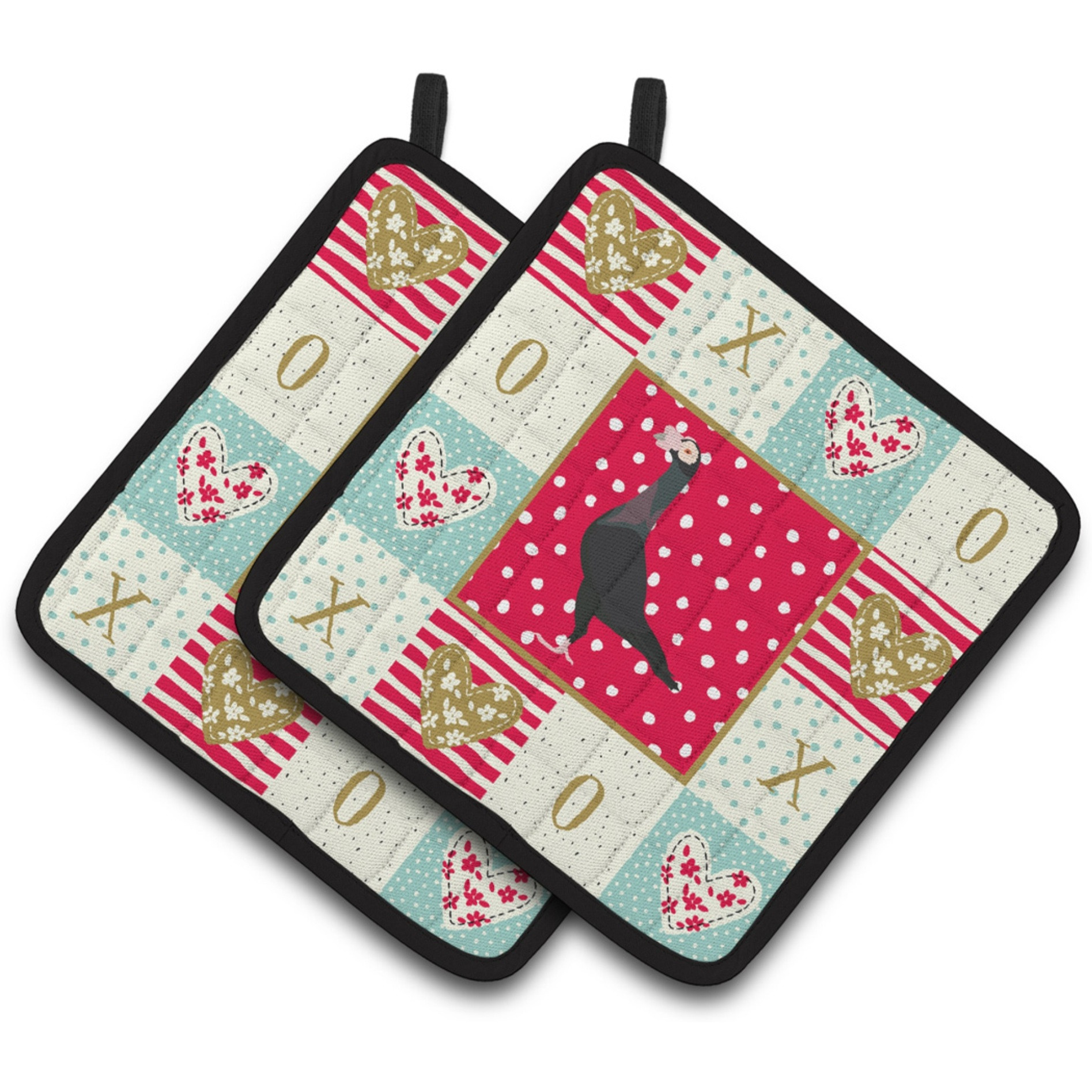 &quotCaroline's Treasures CK5372PTHD English Carrier Pigeon Love Pair of Pot Holders potholders, Multicolor"