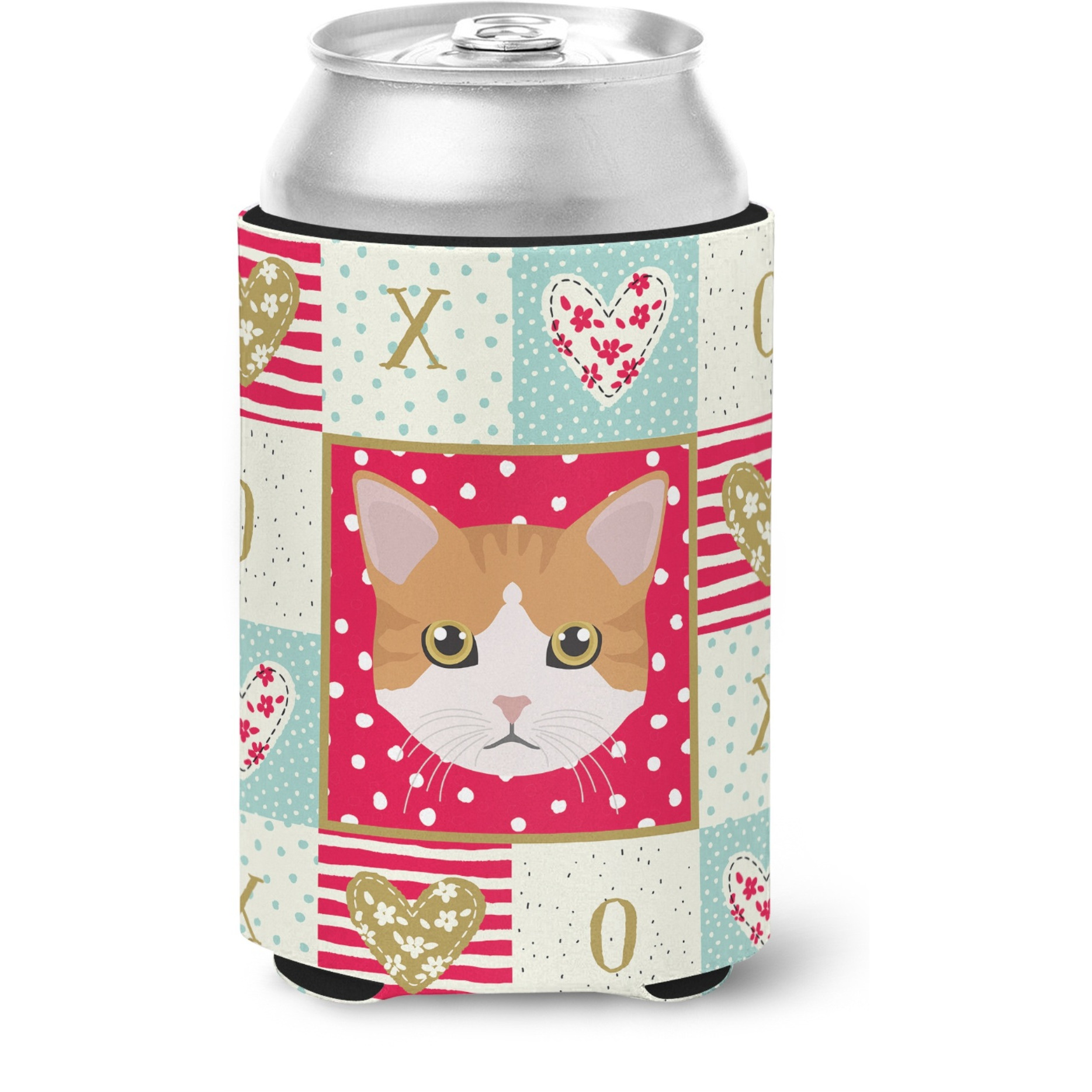 &quotCaroline's Treasures CK5116CC European Shorthair Cat Love Can or Bottle Hugger cold-beverage-koozies, Multicolor"