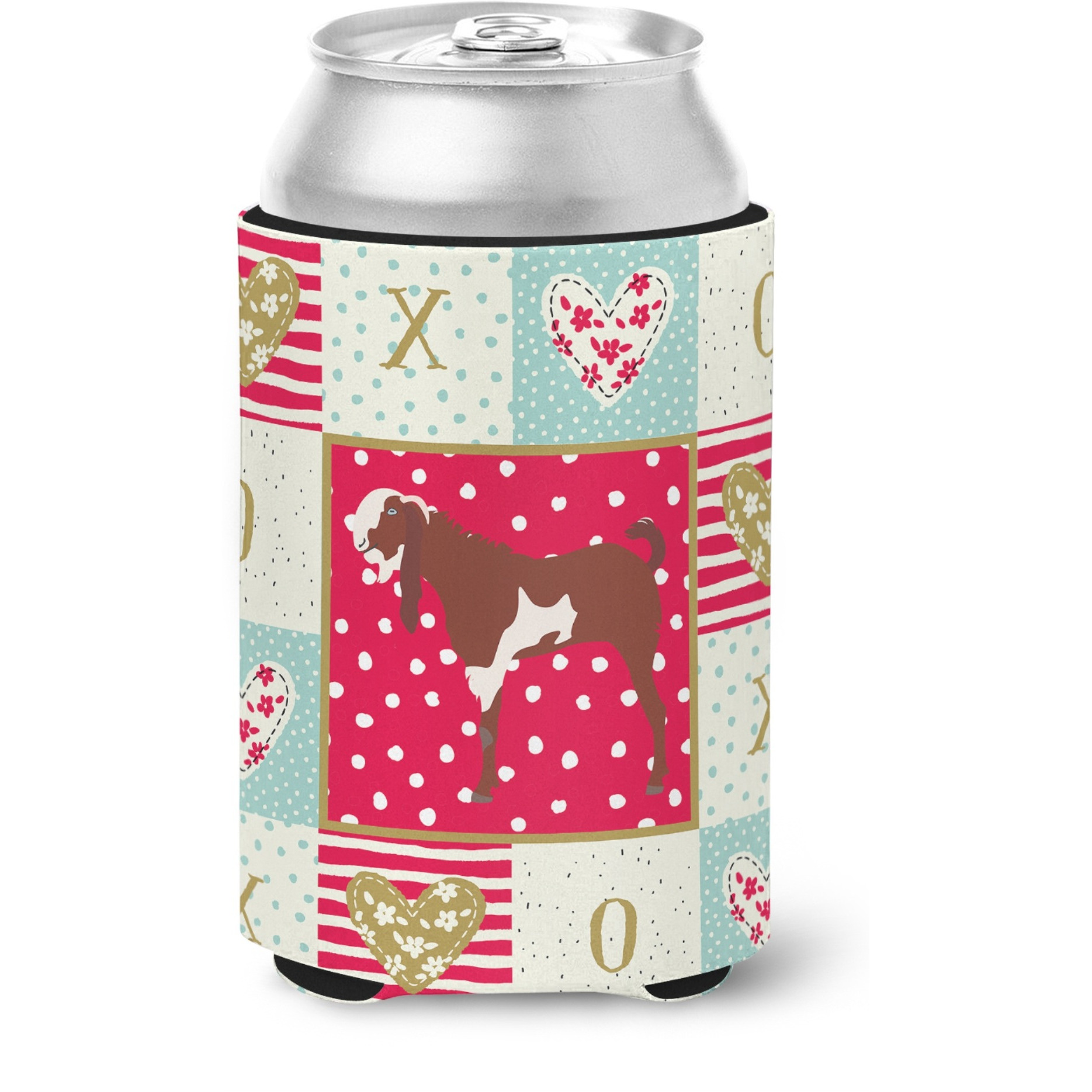 Carolines Treasures CK5317CC Jamnapari Goat Love Can or Bottle Hugger cold-beverage-koozies, Multicolor
