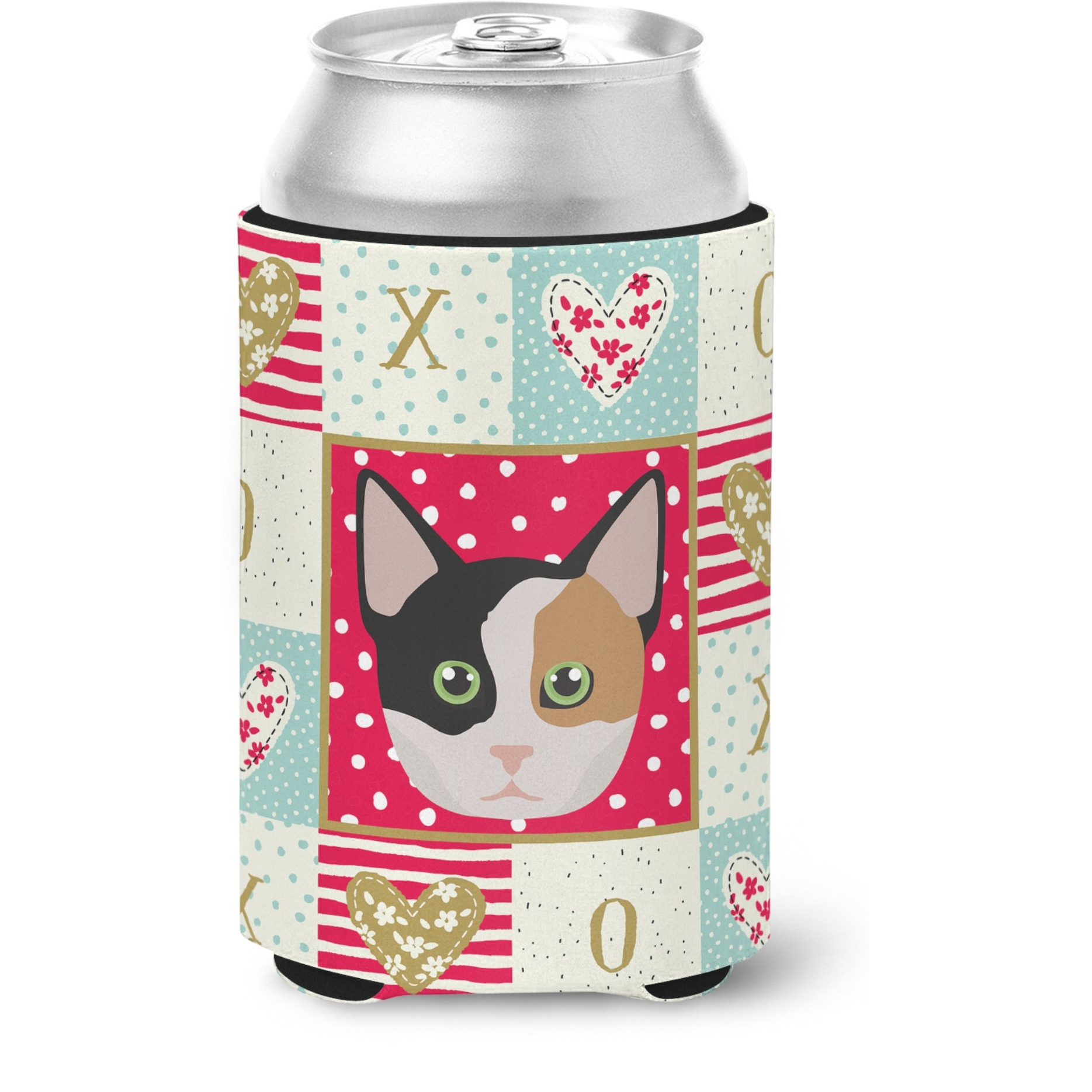 &quotCaroline's Treasures CK5134CC Munchkin Cat Love Can or Bottle Hugger cold-beverage-koozies, Multicolor"