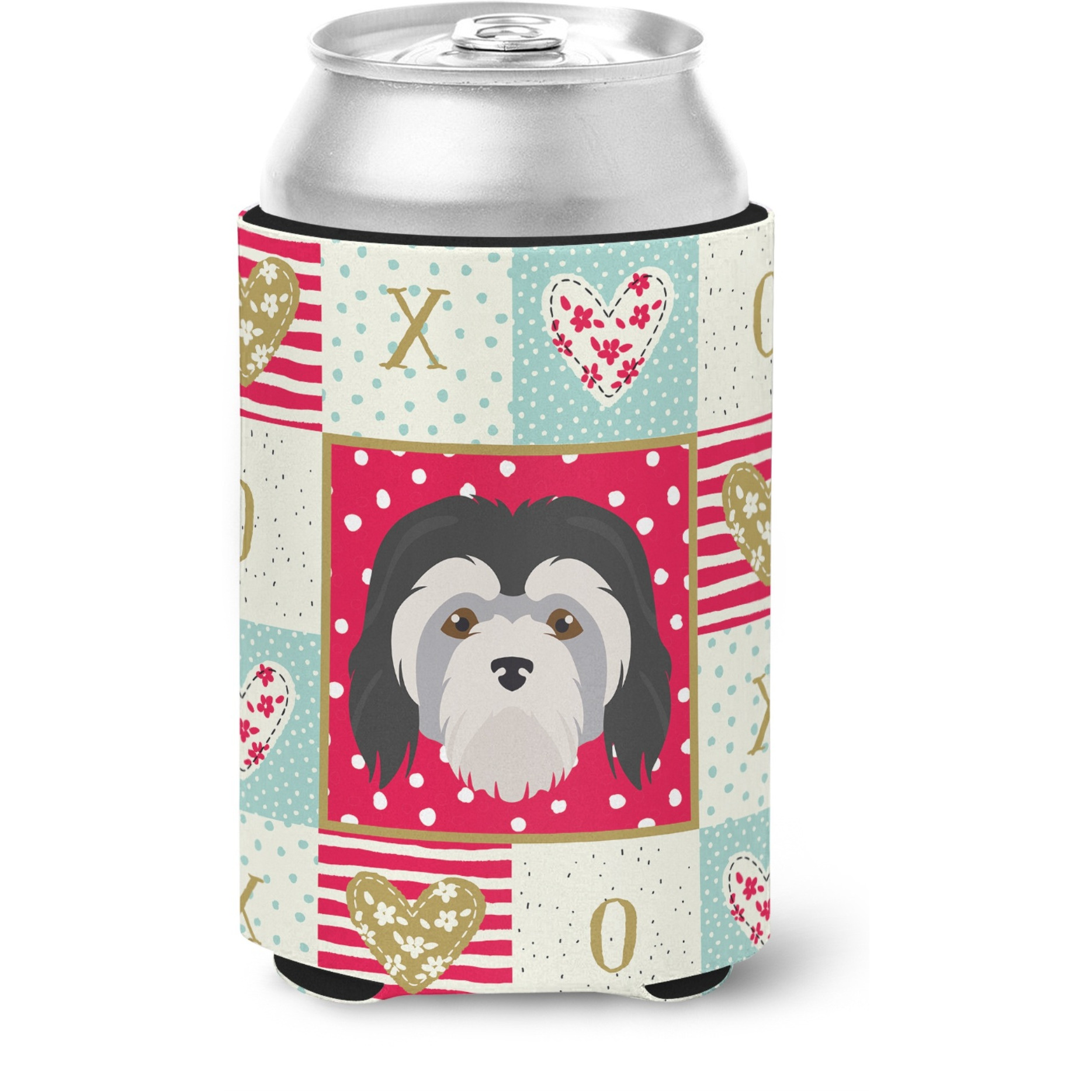 &quotCaroline's Treasures CK5216CC Lowchen Little Lion Dog Love Can or Bottle Hugger cold-beverage-koozies, Multicolor"