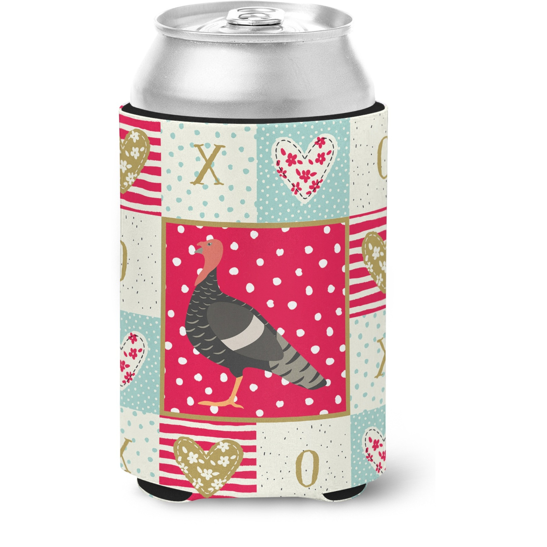 &quotCaroline's Treasures CK5414CC Marragansett Turkey Love Can or Bottle Hugger cold-beverage-koozies, Multicolor"