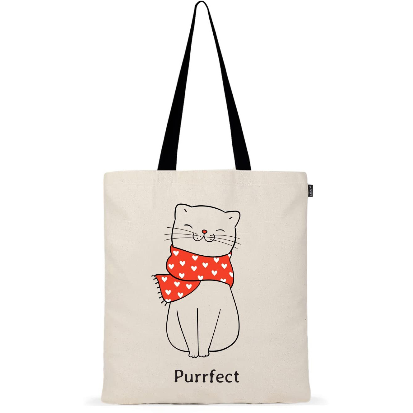 Ecoright Aesthetic Canvas Tote Bag for Women, Reusable Cotton Tote Bag for Grocery, Shopping, Beach & Daily Use