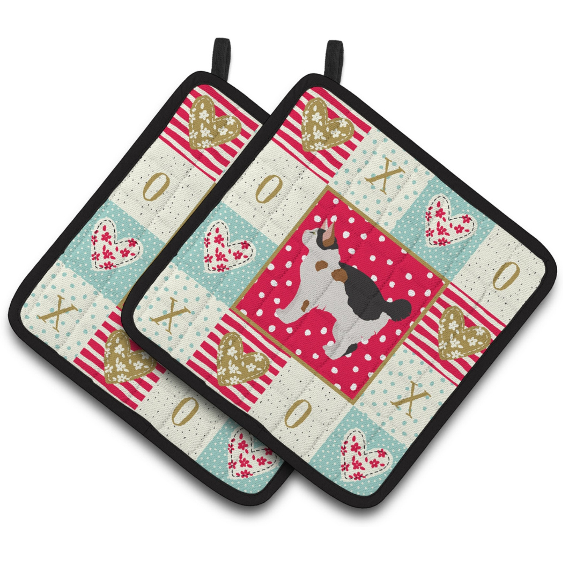 &quotCaroline's Treasures CK5648PTHD Manx 3 Cat Love Pair of Pot Holders potholders, Multicolor"