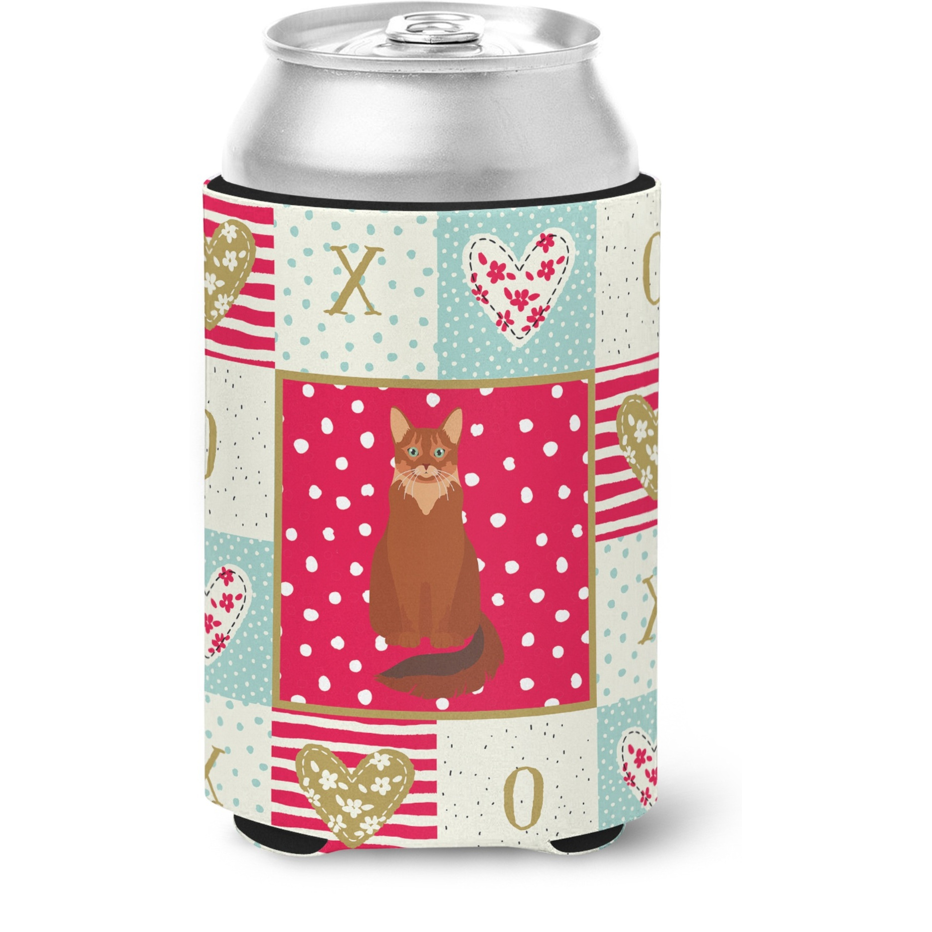 &quotCaroline's Treasures CK5793CC Somali Cat Love Can or Bottle Hugger cold-beverage-koozies, Multicolor"