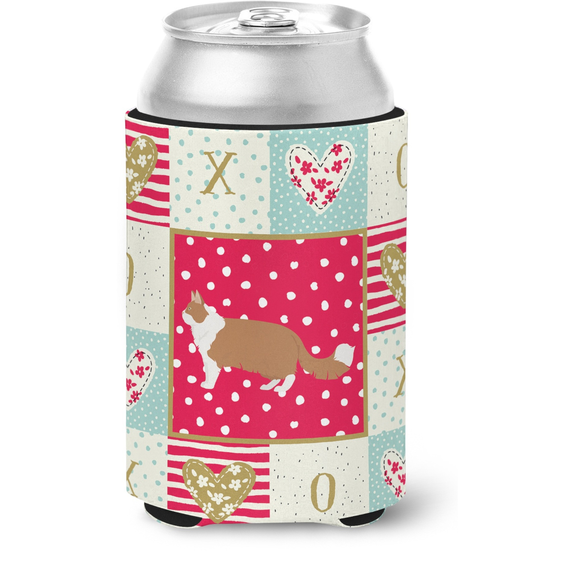 &quotCaroline's Treasures CK5659CC Norwegian Forest 2 Cat Love Can or Bottle Hugger cold-beverage-koozies, Multicolor"