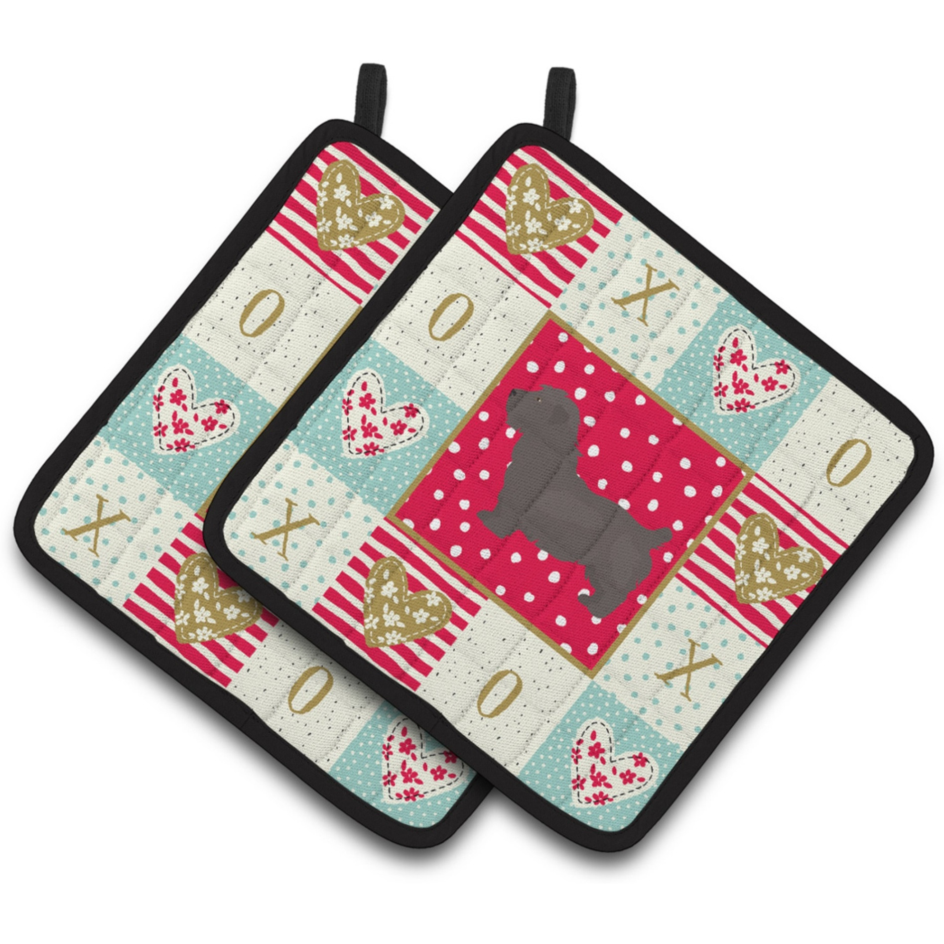 &quotCaroline's Treasures CK5839PTHD Glen of Imal 1 Love Pair of Pot Holders potholders, Multicolor"
