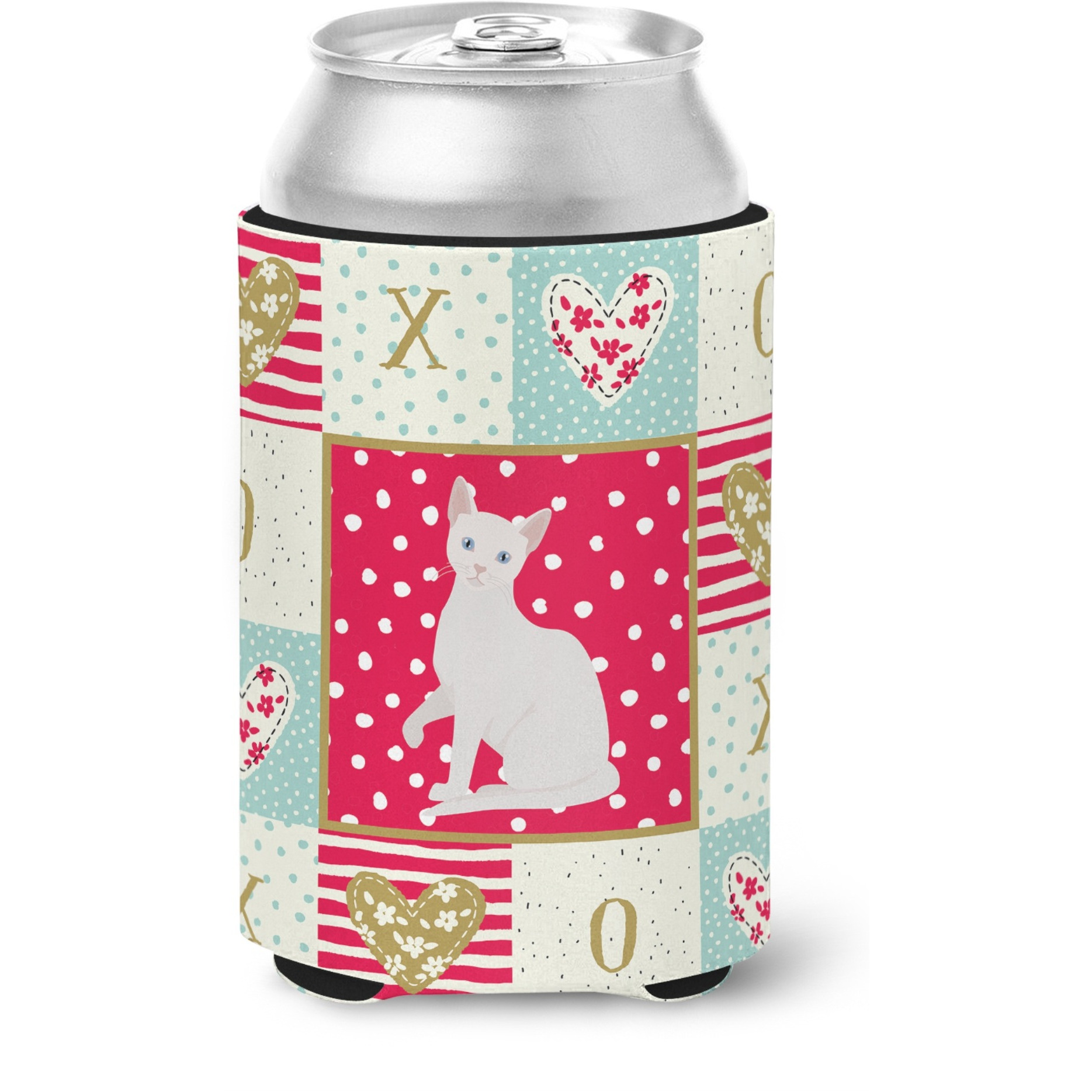 &quotCaroline's Treasures CK5739CC Arabian Mau Cat Love Can or Bottle Hugger cold-beverage-koozies, Multicolor"