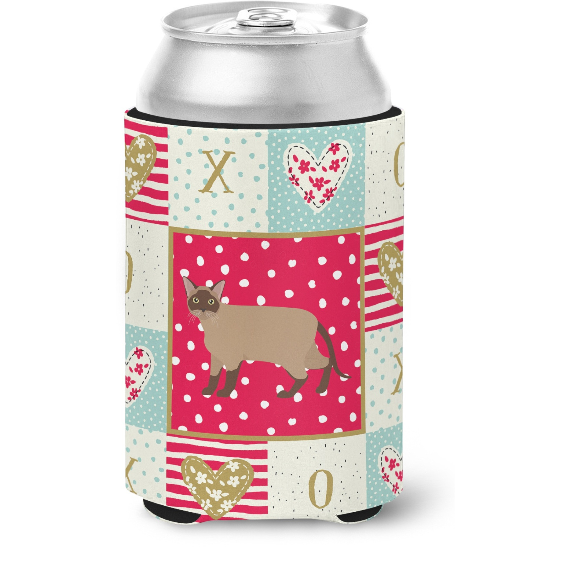 &quotCaroline's Treasures CK5570CC Burmese Cat Love Can or Bottle Hugger cold-beverage-koozies, Multicolor"