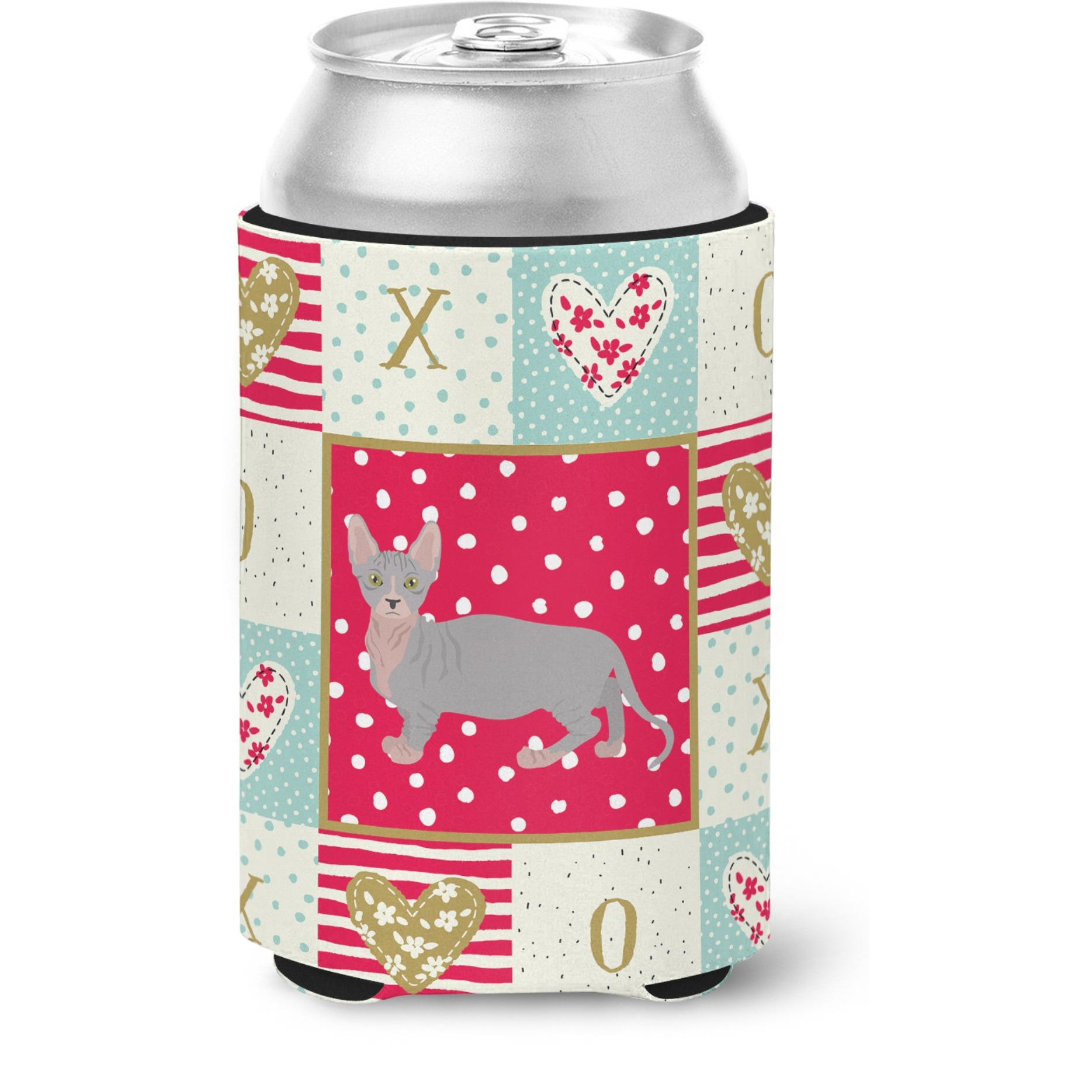 &quotCaroline's Treasures CK5560CC Bambino 1 Cat Love Can or Bottle Hugger cold-beverage-koozies, Multicolor"