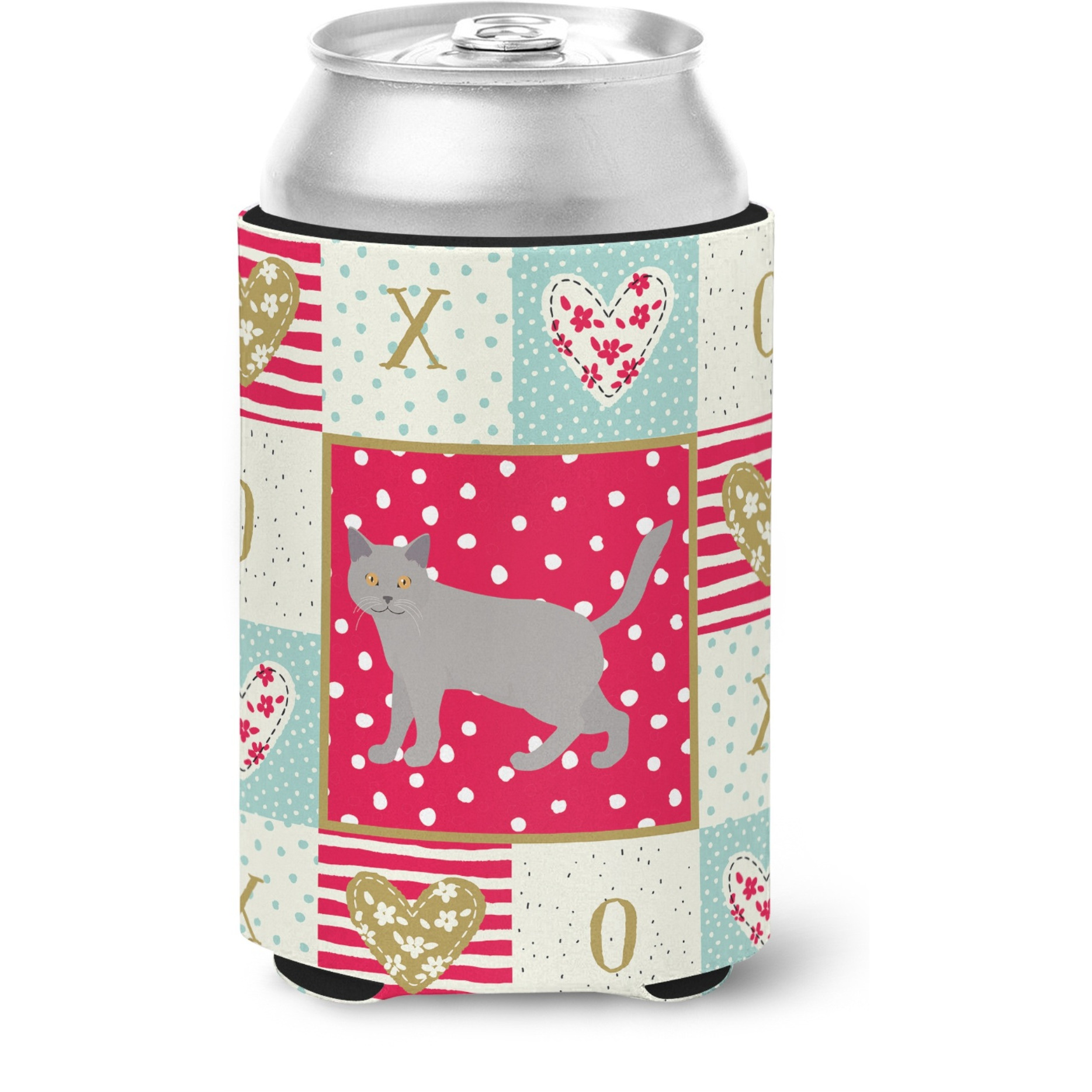 &quotCaroline's Treasures CK5577CC Chartreux 2 Cat Love Can or Bottle Hugger cold-beverage-koozies, Multicolor"