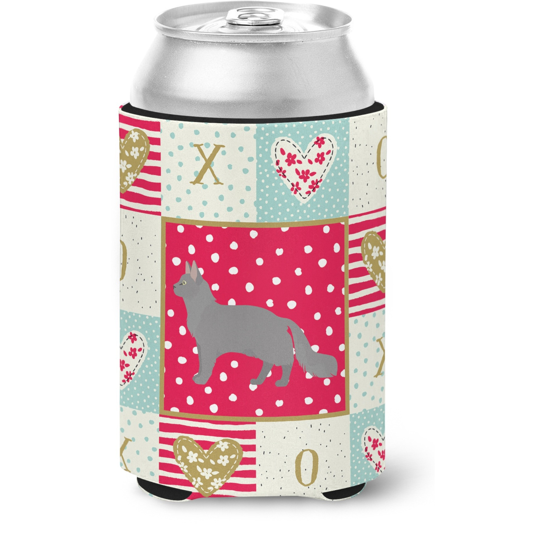 &quotCaroline's Treasures CK5656CC Nebelung 2 Cat Love Can or Bottle Hugger cold-beverage-koozies, Multicolor"
