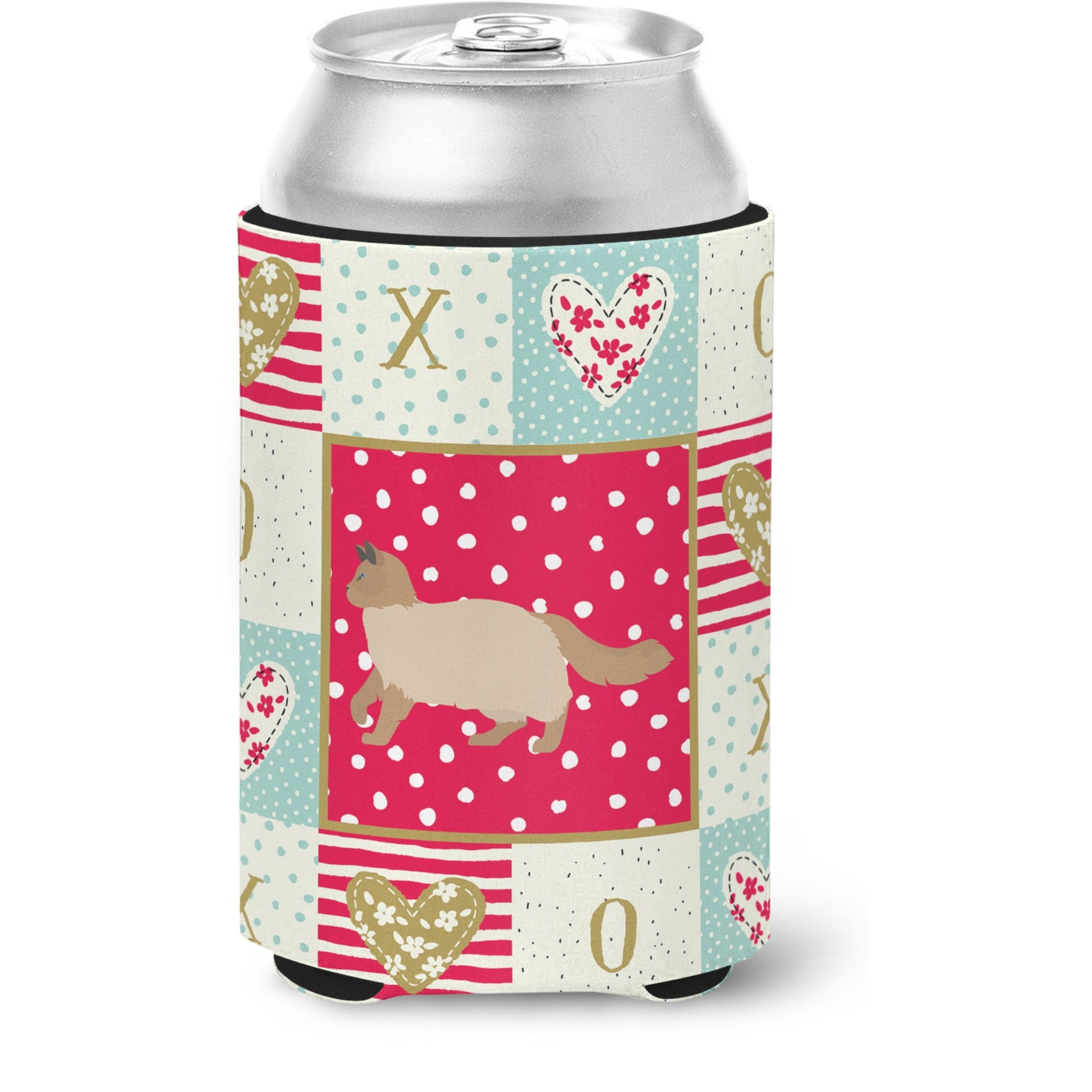 &quotCaroline's Treasures CK5687CC Ragdoll 2 Cat Love Can or Bottle Hugger cold-beverage-koozies, Multicolor"