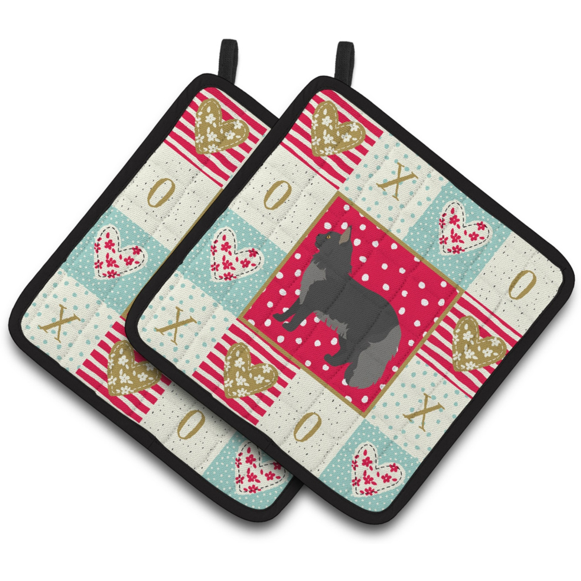 &quotCaroline's Treasures CK5643PTHD Maine Coon 2 Cat Love Pair of Pot Holders potholders, Multicolor"