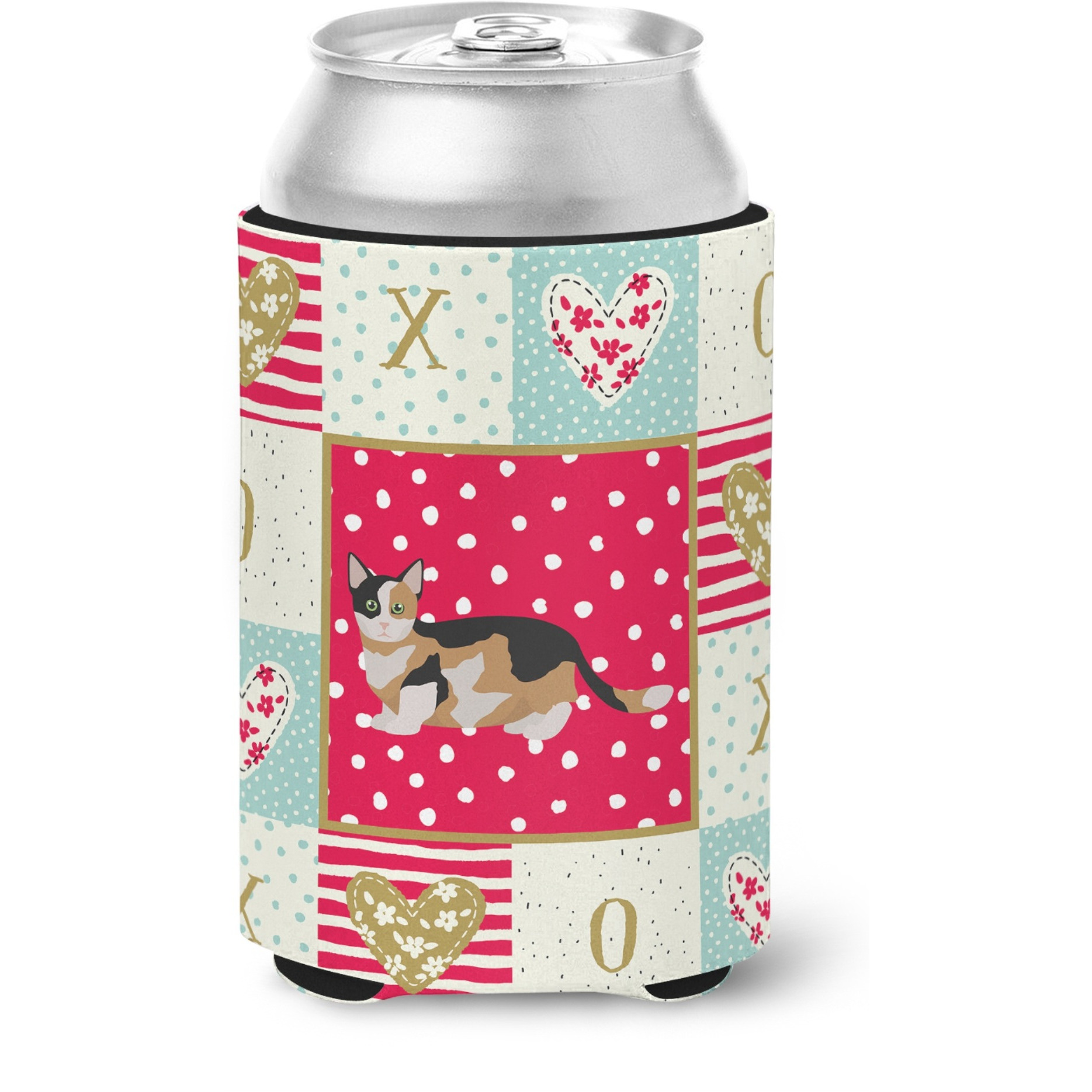 &quotCaroline's Treasures CK5650CC Munchkin Cat Love Can or Bottle Hugger cold-beverage-koozies, Multicolor"