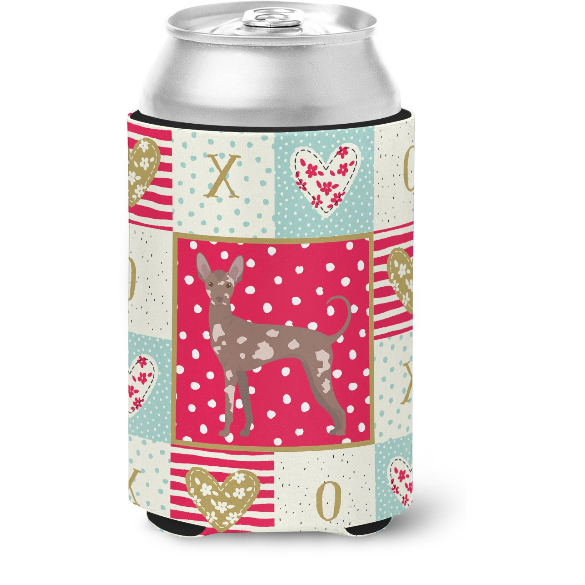 &quotCaroline's Treasures CK5865CC Mexican Hairless Dog 2 Love Can or Bottle Hugger cold-beverage-koozies, Multicolor"