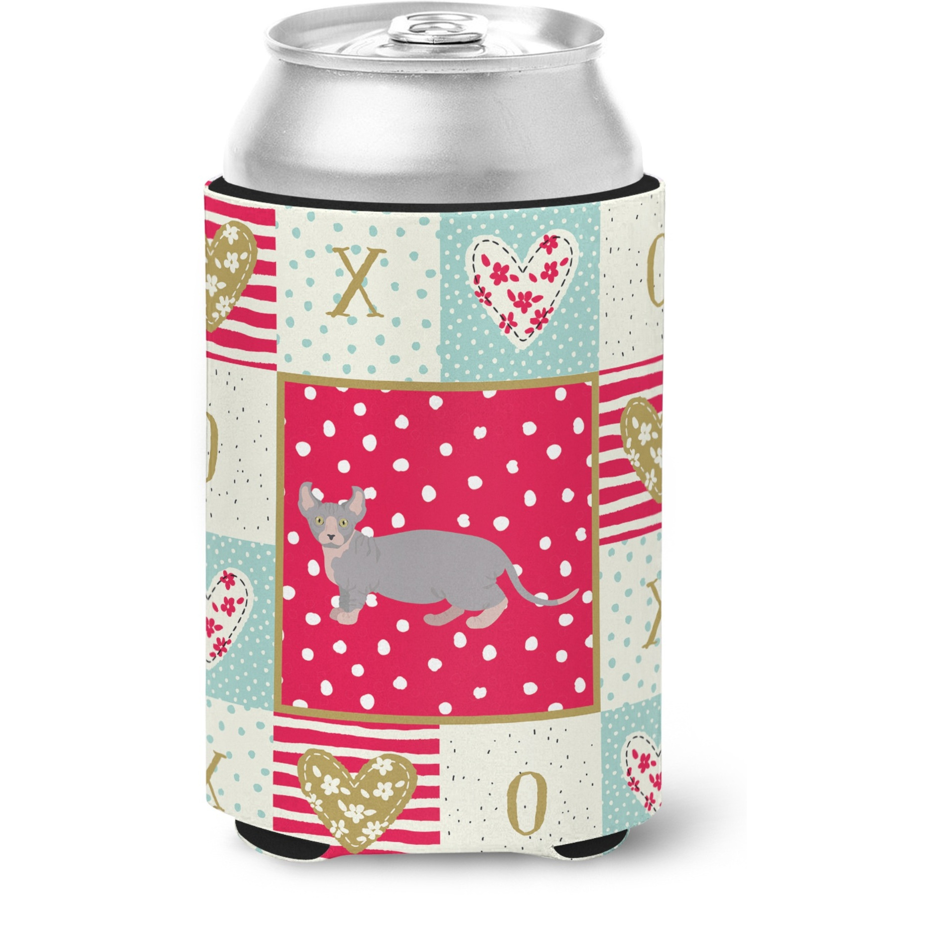 &quotCaroline's Treasures CK5607CC Dwelf 4 Cat Love Can or Bottle Hugger cold-beverage-koozies, Multicolor"